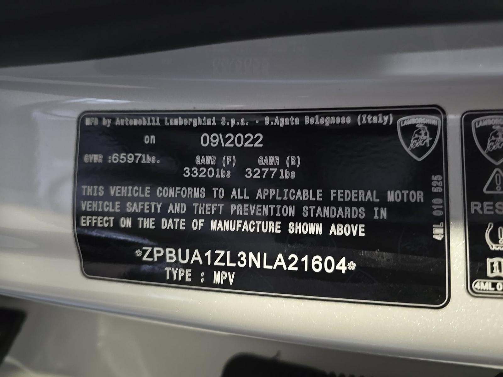 2022 Lamborghini Urus Base AWD