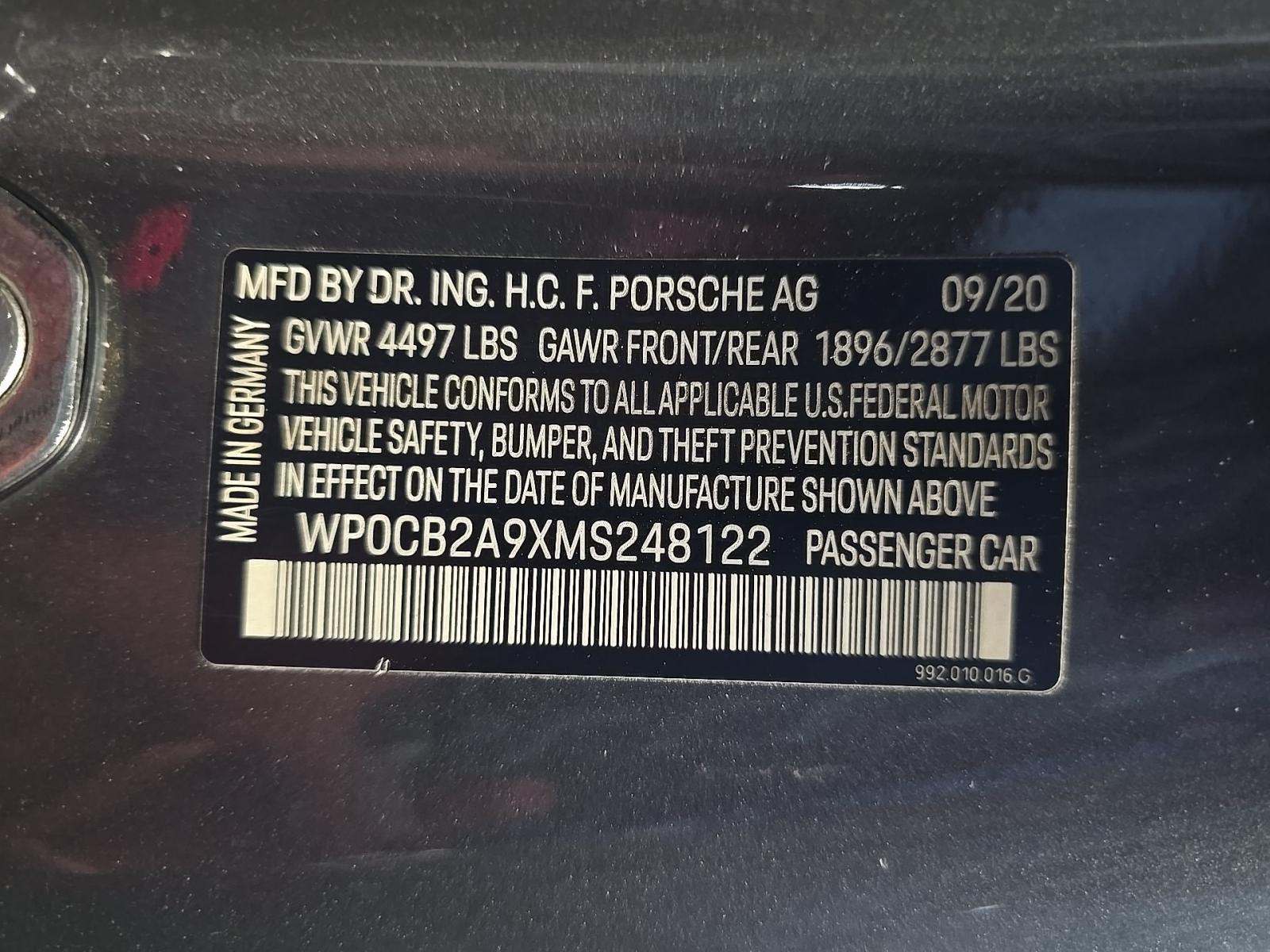 2021 Porsche 911 Carrera S RWD