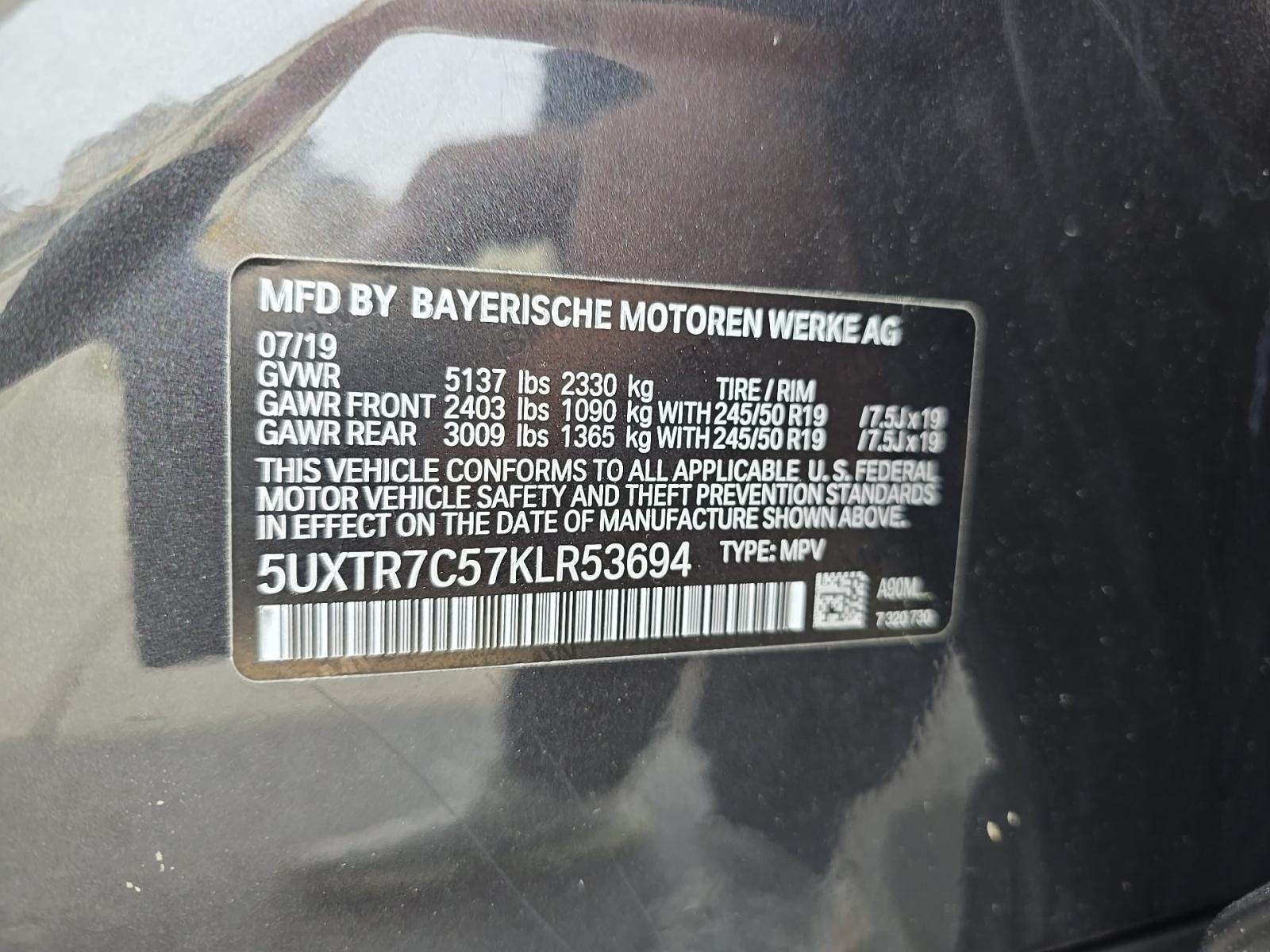 2019 BMW X3 sDrive30i RWD