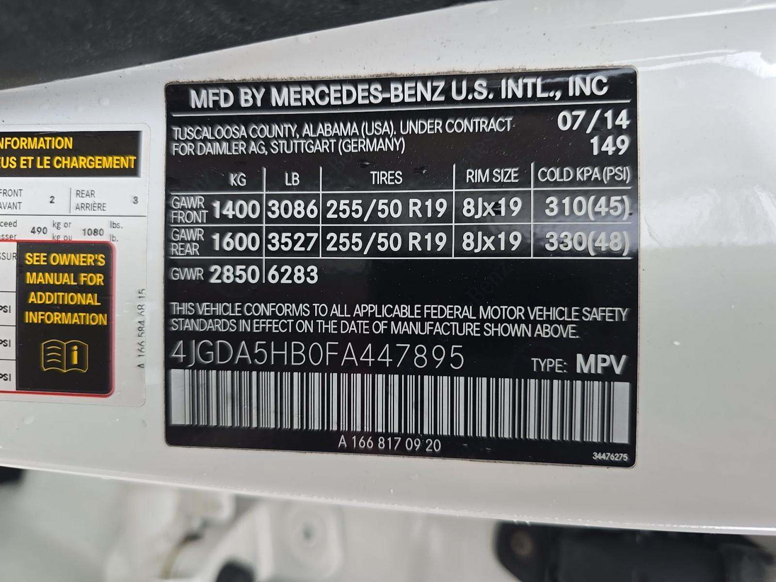 2015 Mercedes-Benz M-Class ML 350 AWD