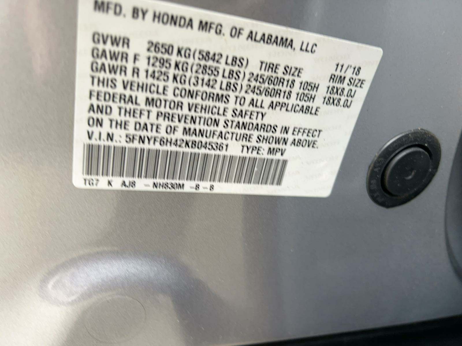 2019 Honda Pilot EX-L AWD