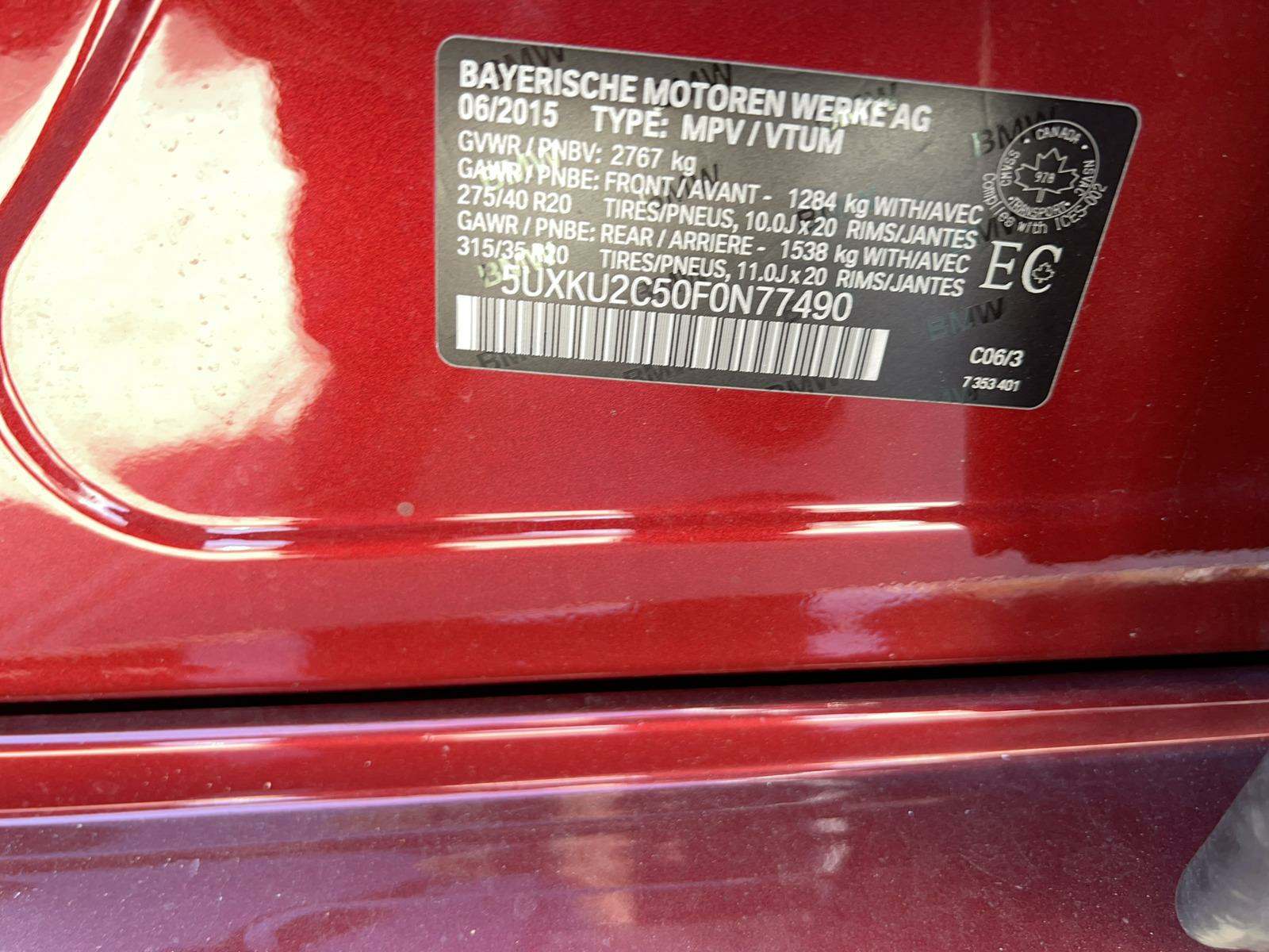 2015 BMW X6 xDrive35i AWD