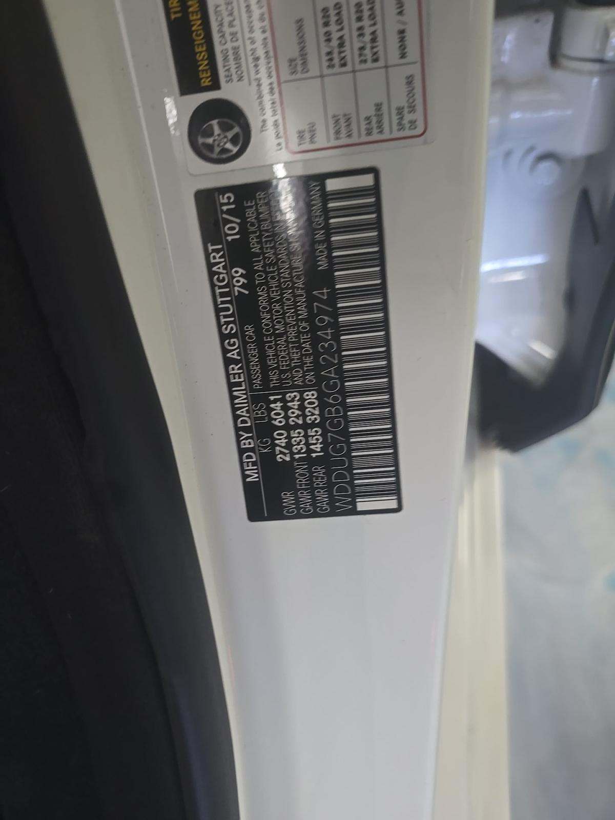 2016 Mercedes-Benz S-Class S 600 RWD