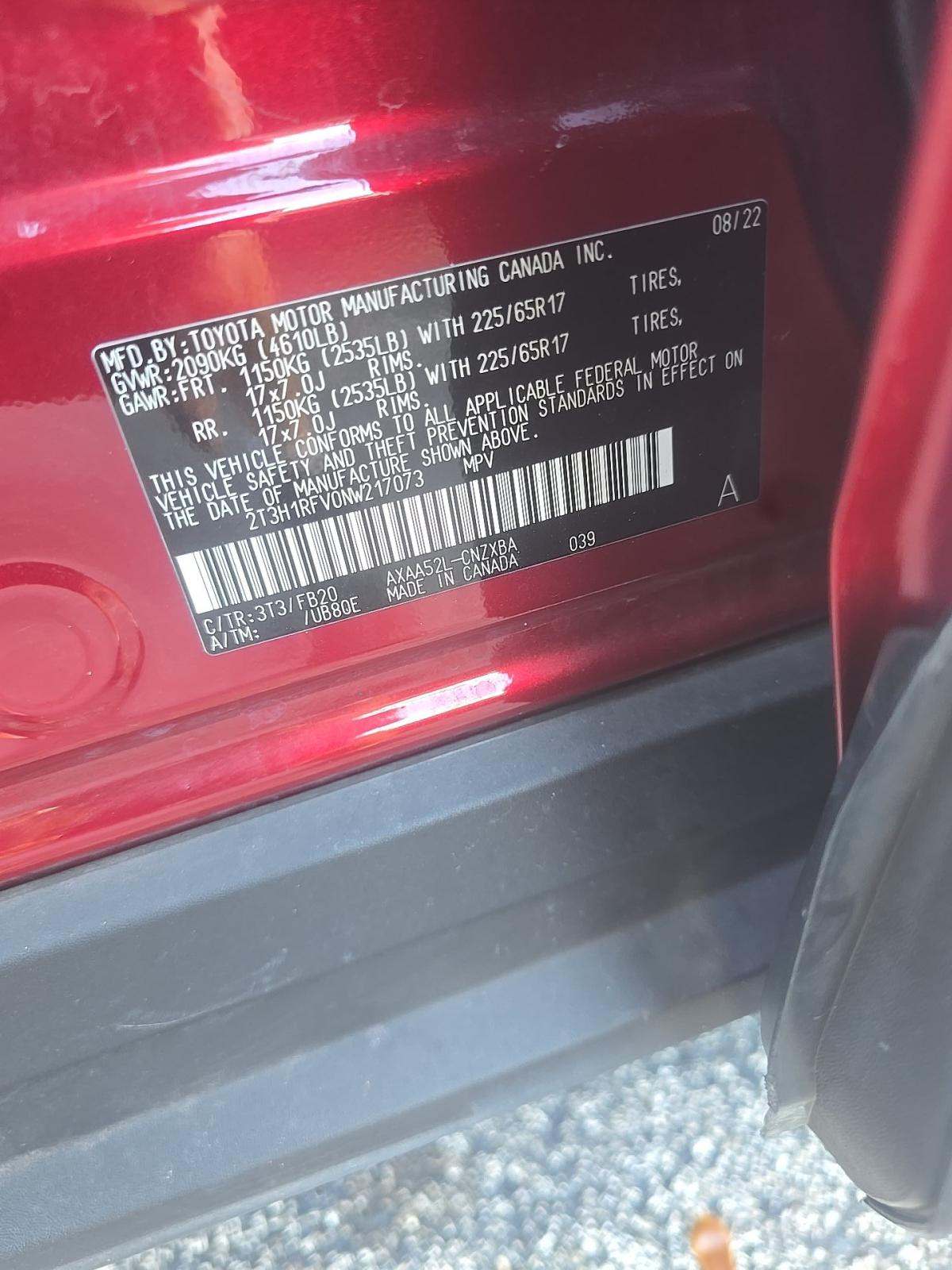 2022 Toyota RAV4 LE FWD