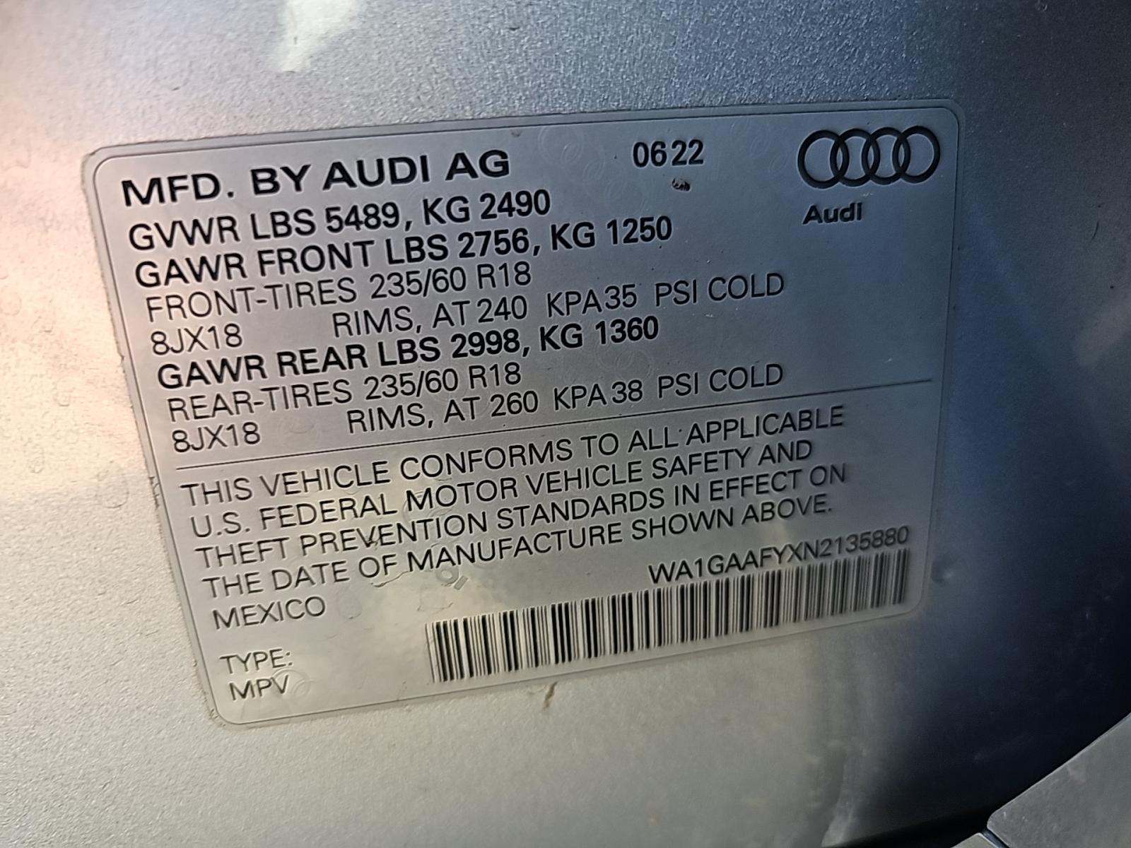 2022 Audi Q5 S line Premium AWD