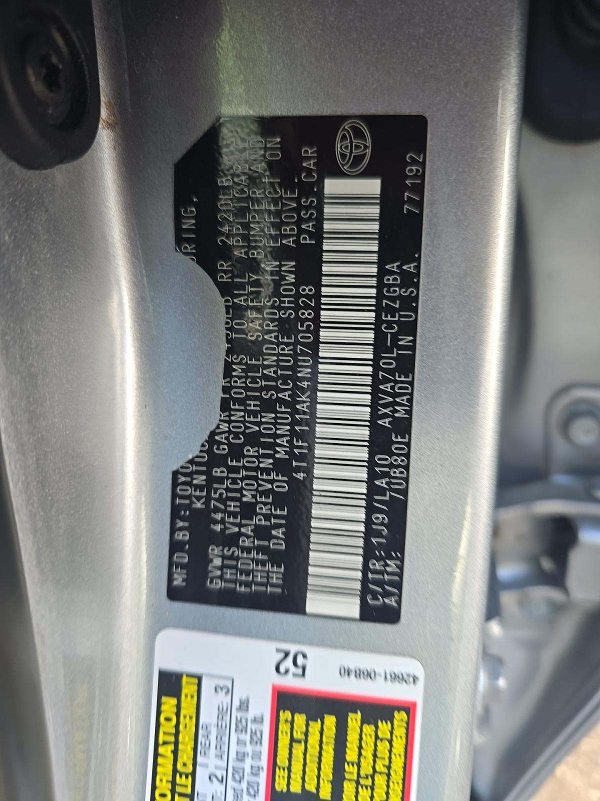 2022 Toyota Camry XLE FWD