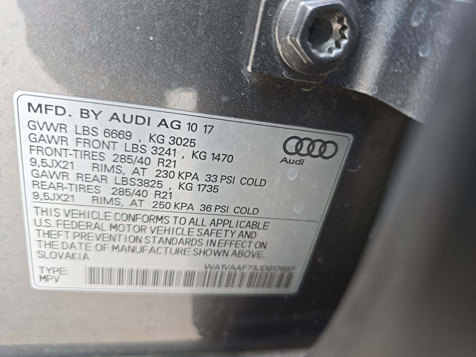2018 Audi Q7 3.0T Prestige AWD