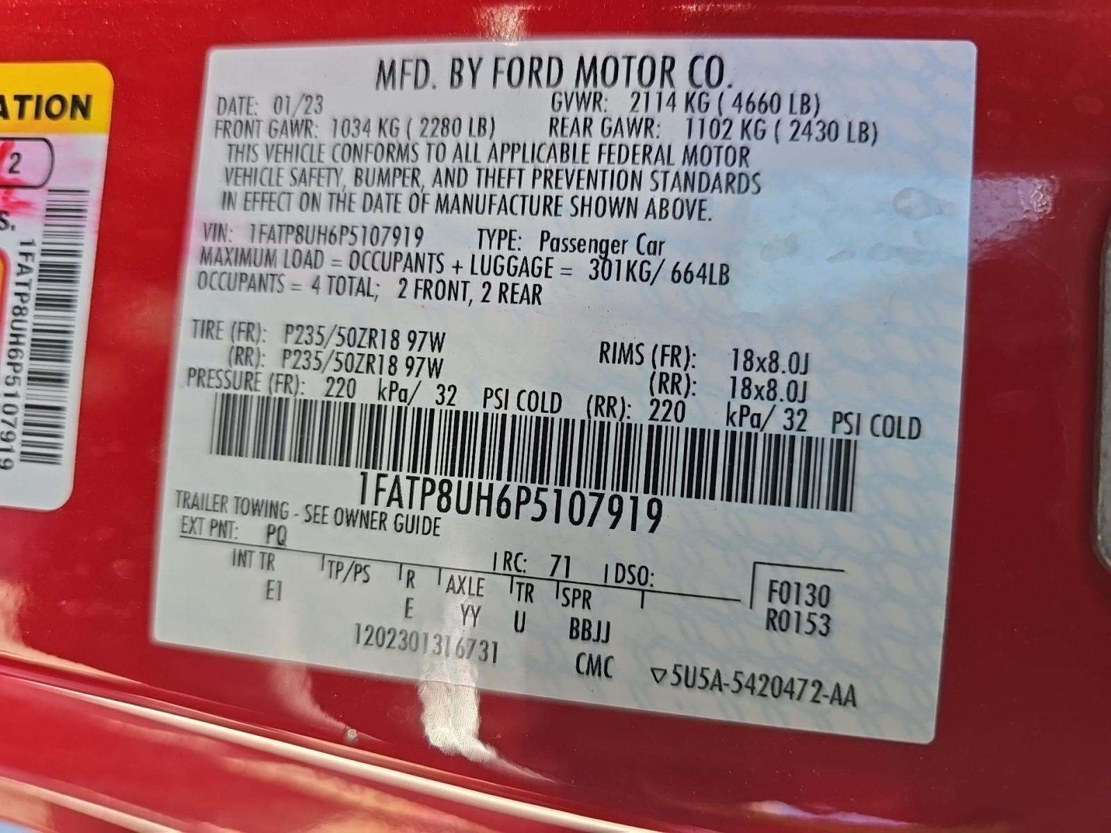 2023 Ford Mustang EcoBoost Premium RWD