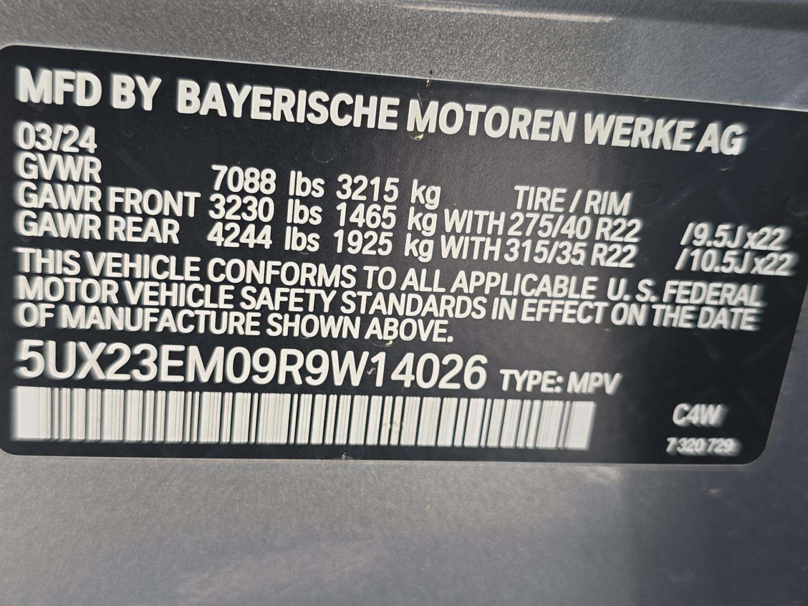 2024 BMW X7 xDrive40i AWD