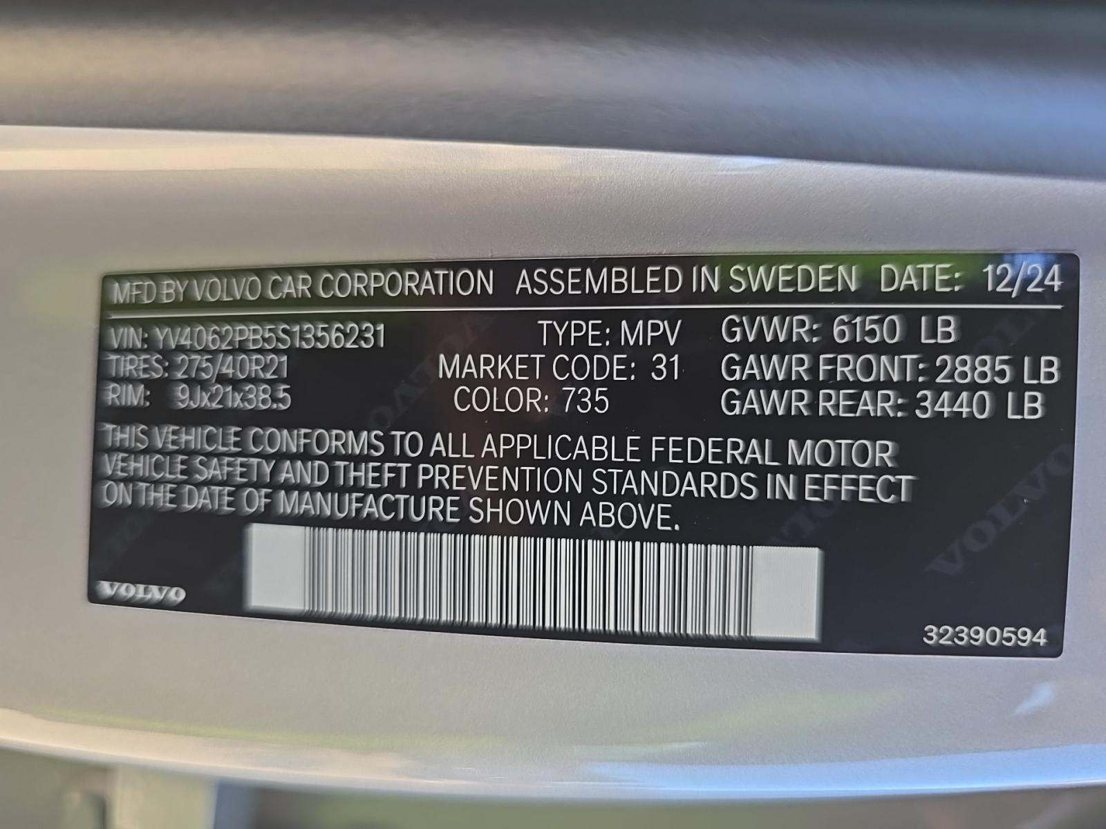 2025 Volvo XC90 B6 Plus AWD