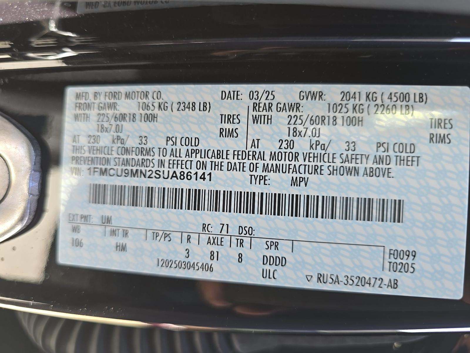 2025 Ford Escape ST-Line AWD