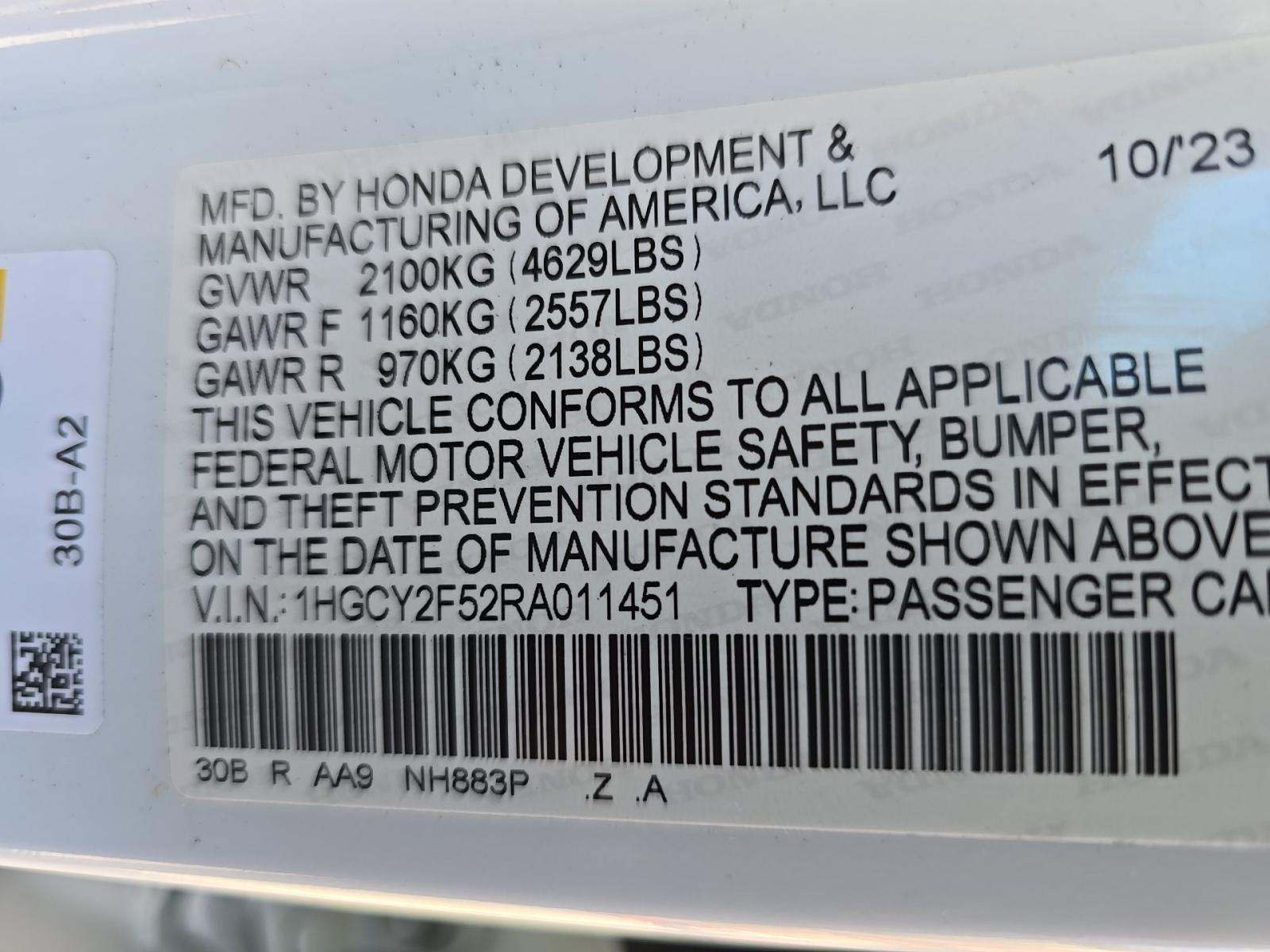 2024 Honda Accord Hybrid Sport FWD