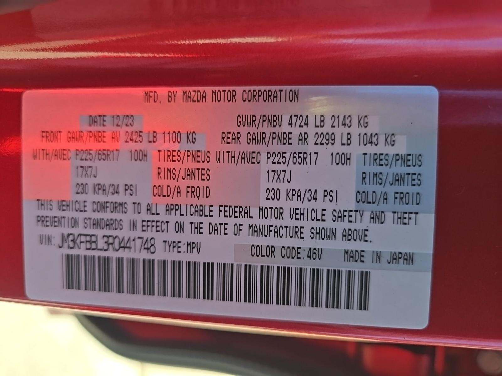 2024 MAZDA CX-5 2.5 S Select Package AWD