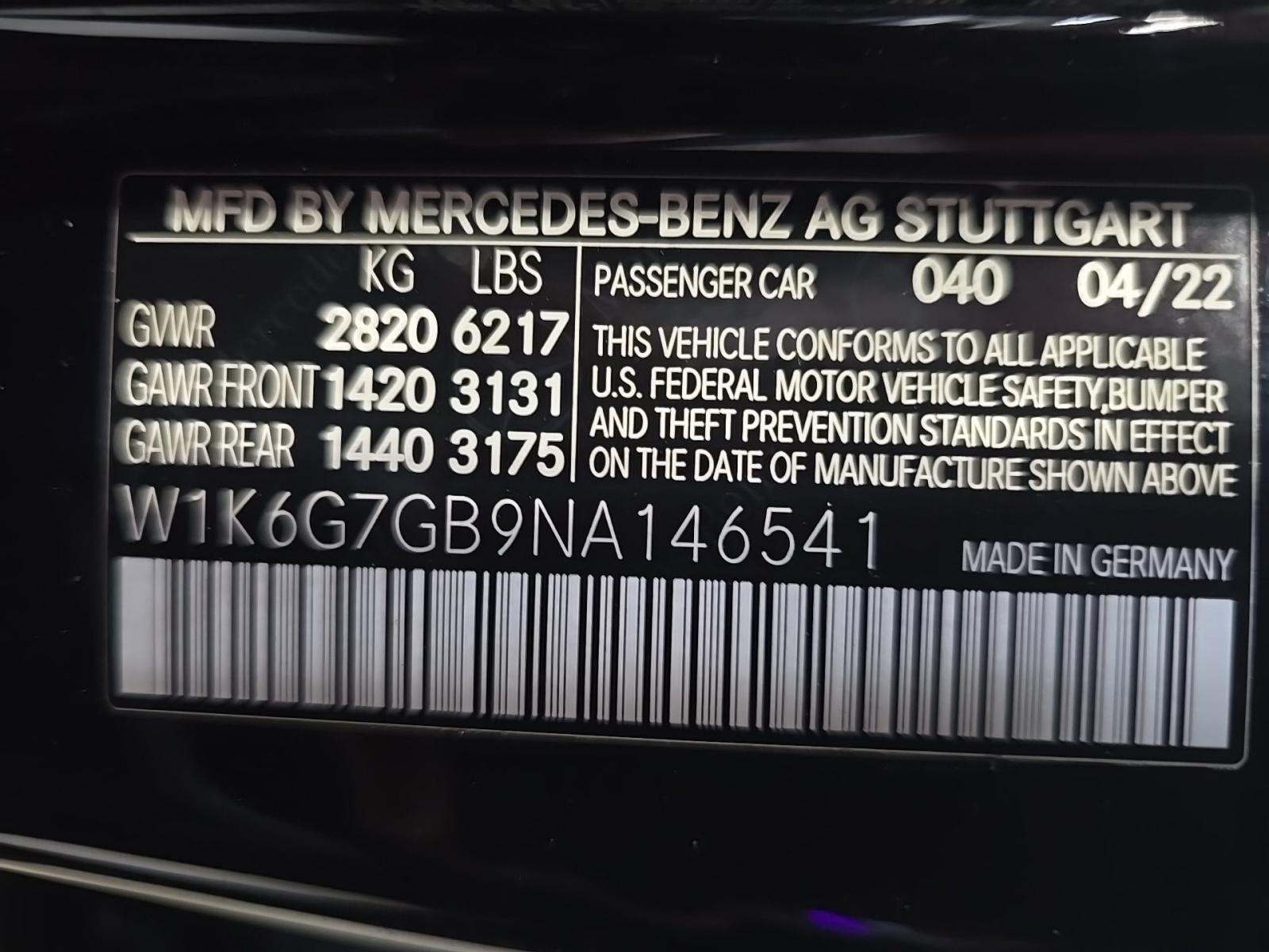 2022 Mercedes-Benz S-Class S 580 AWD