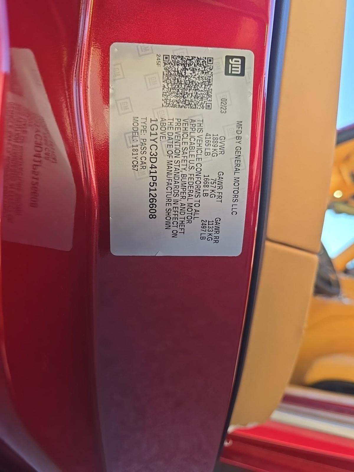 2023 Chevrolet Corvette Stingray RWD