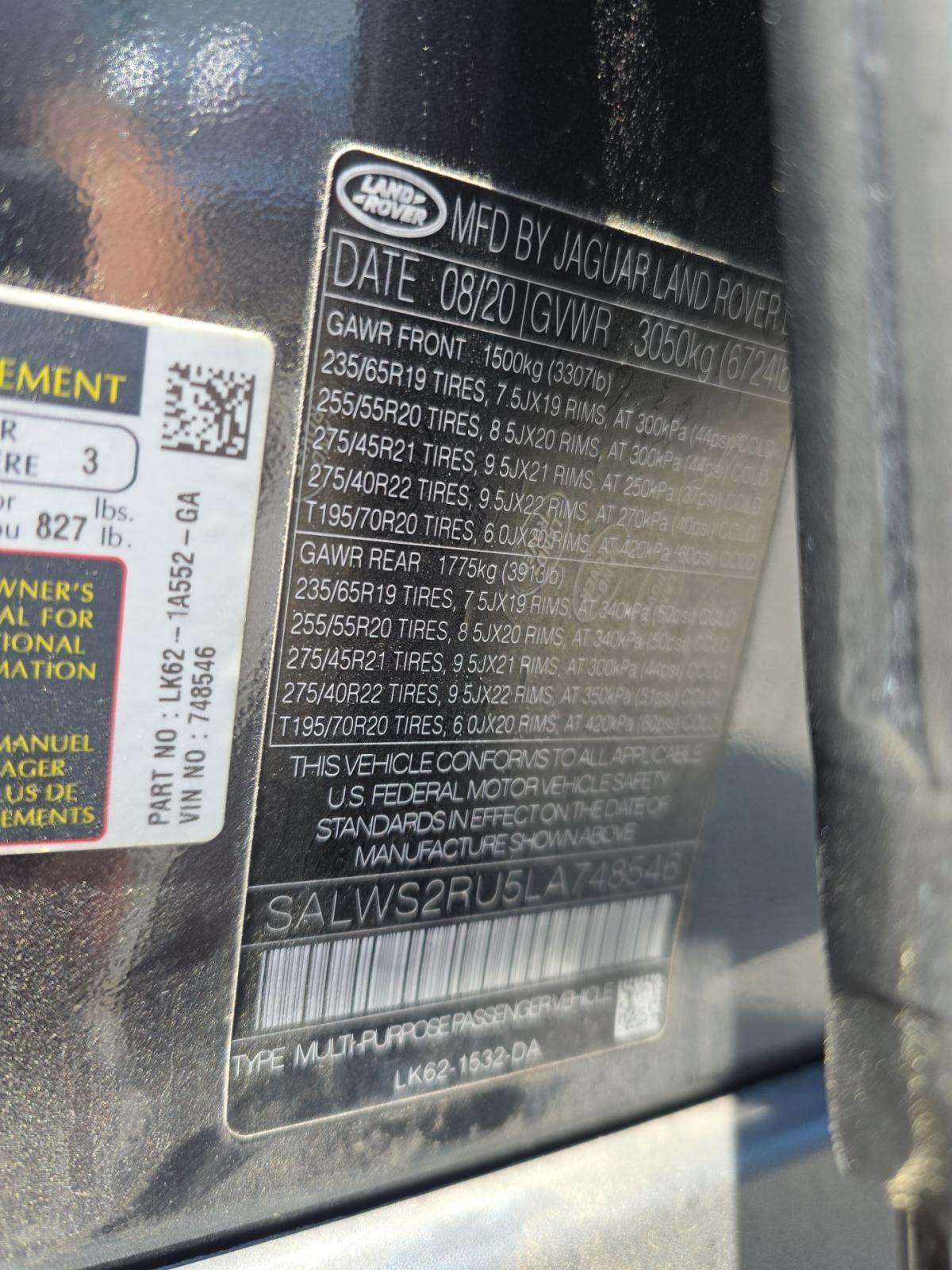 2020 Land Rover Range Rover Sport HST AWD