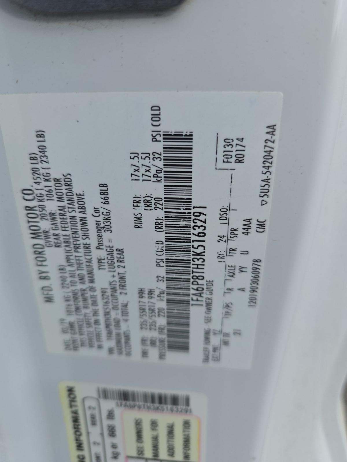 2019 Ford Mustang EcoBoost RWD