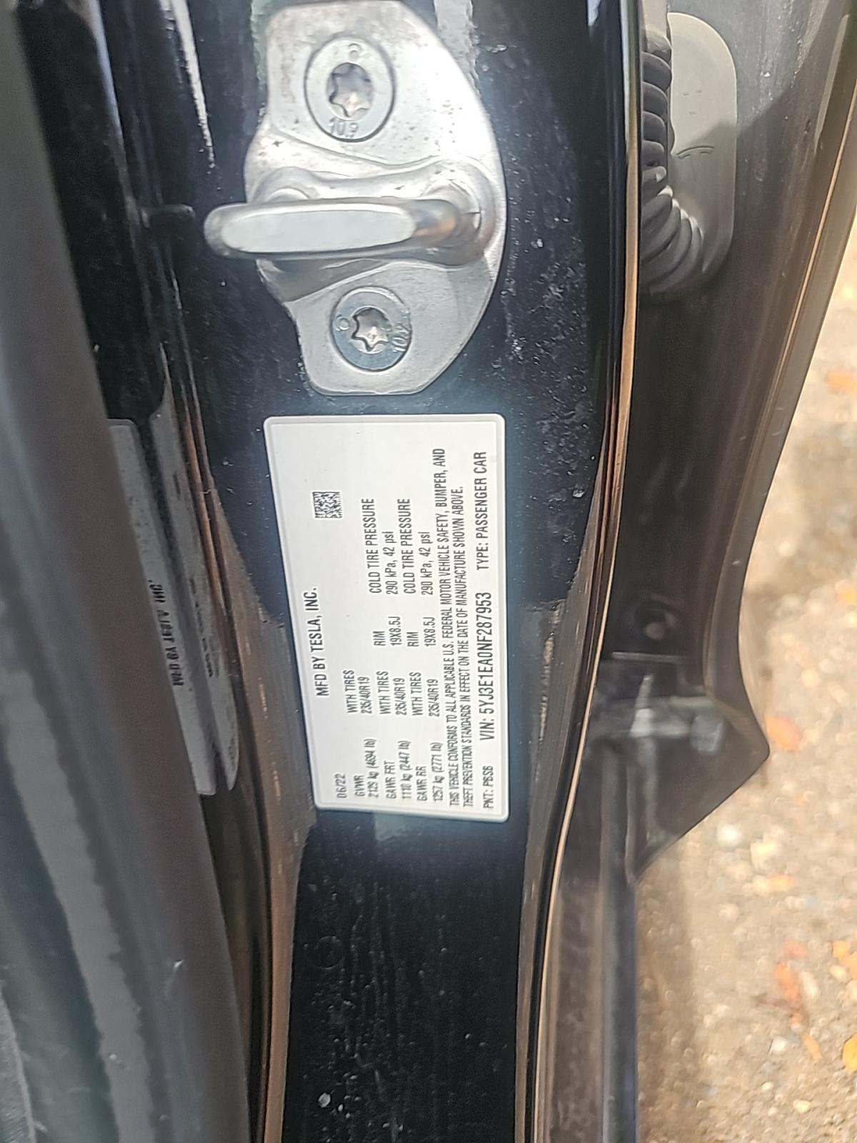 2022 Tesla Model 3 Standard Range RWD