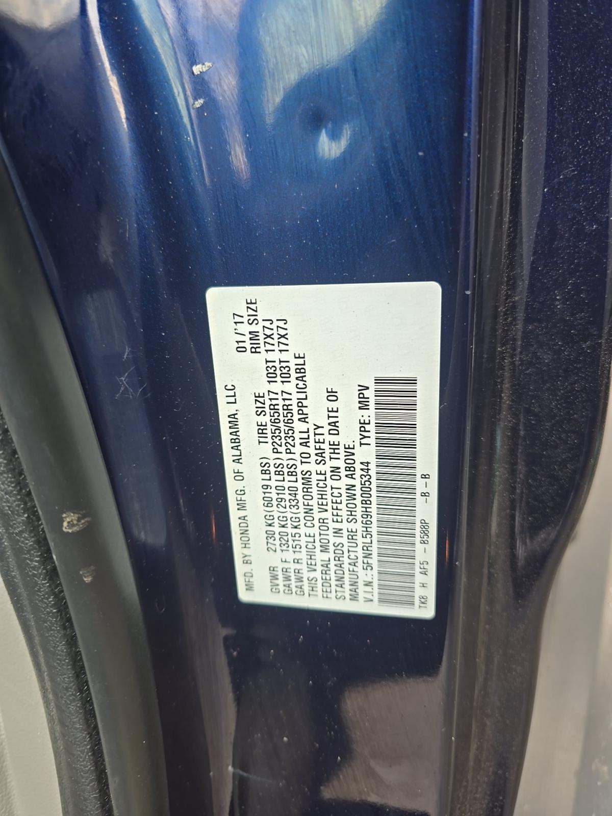 2017 Honda Odyssey EX-L FWD