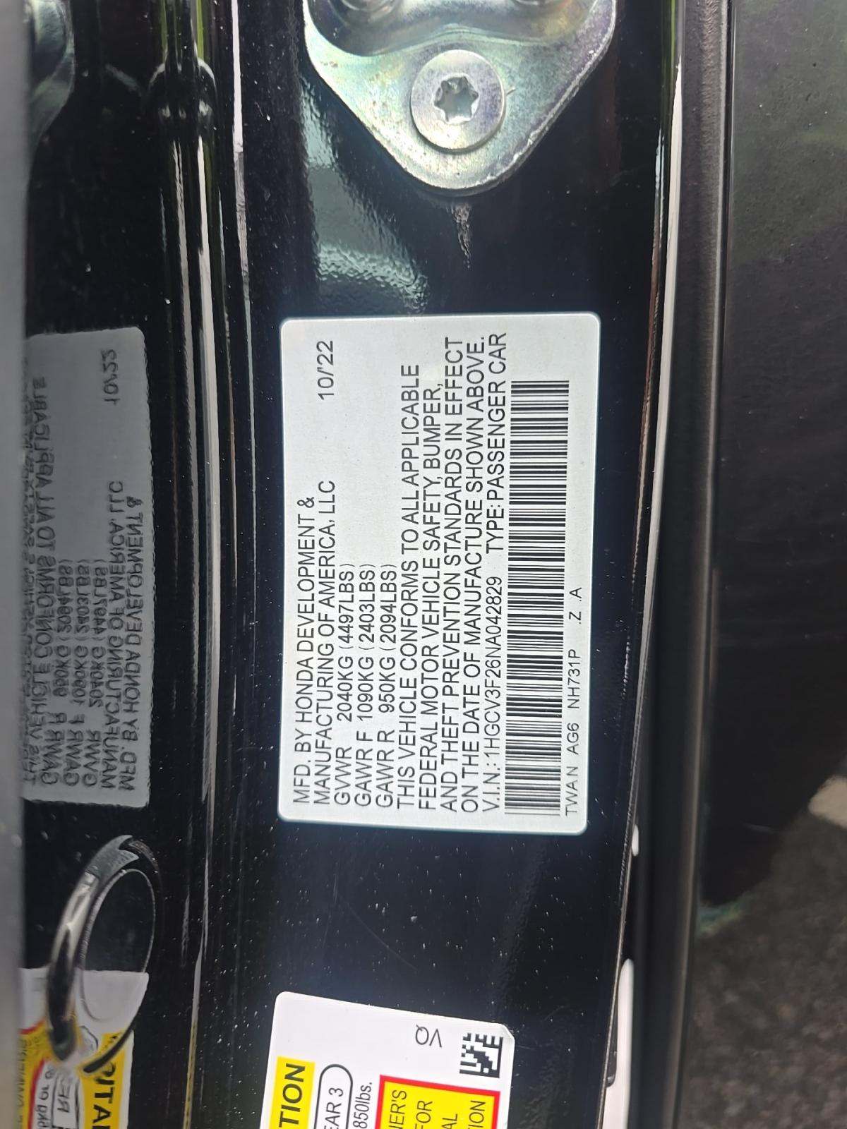 2022 Honda Accord Hybrid Sport FWD