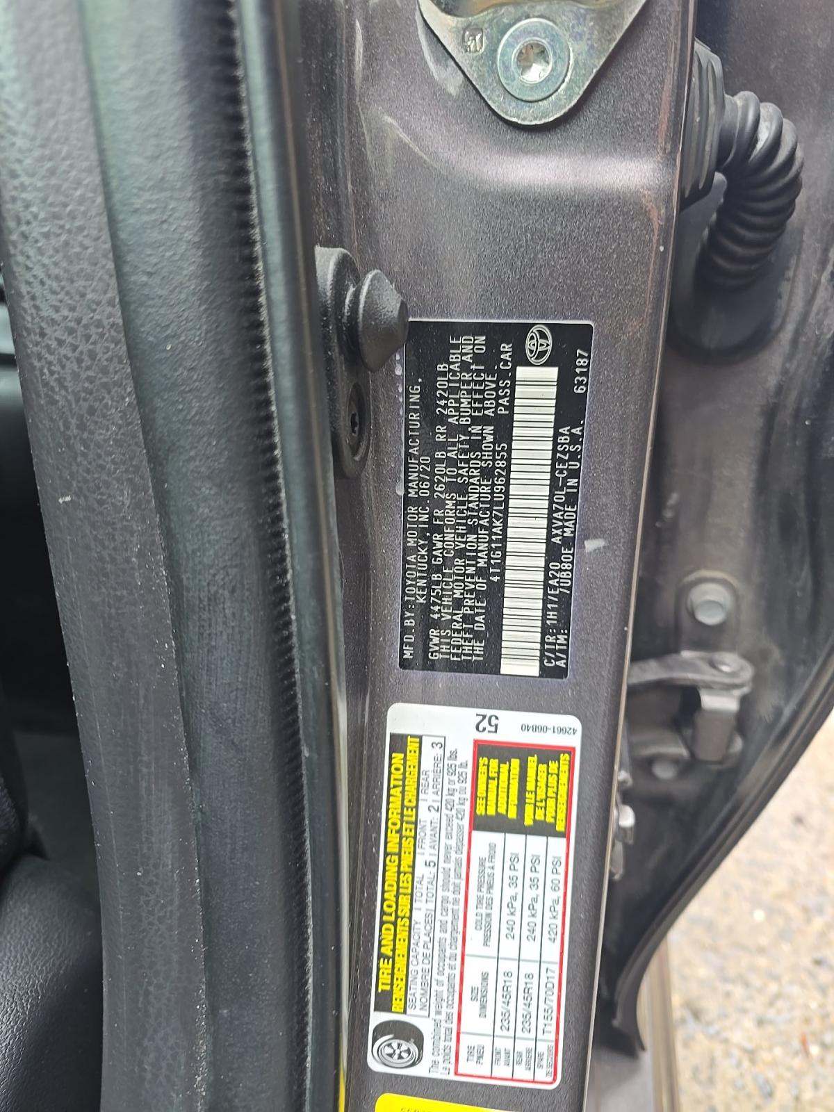 2020 Toyota Camry SE FWD