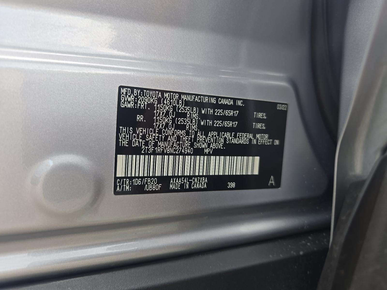 2022 Toyota RAV4 LE AWD