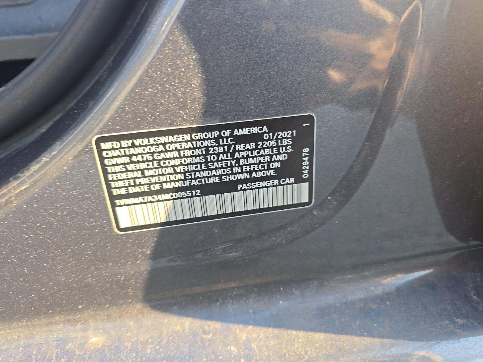 2021 Volkswagen Passat 2.0T R-Line FWD