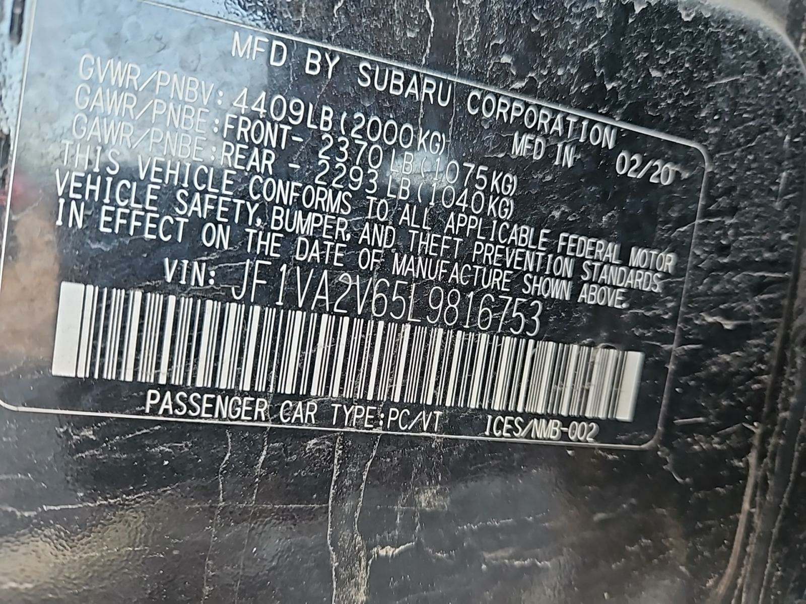 2020 Subaru WRX STi Limited AWD