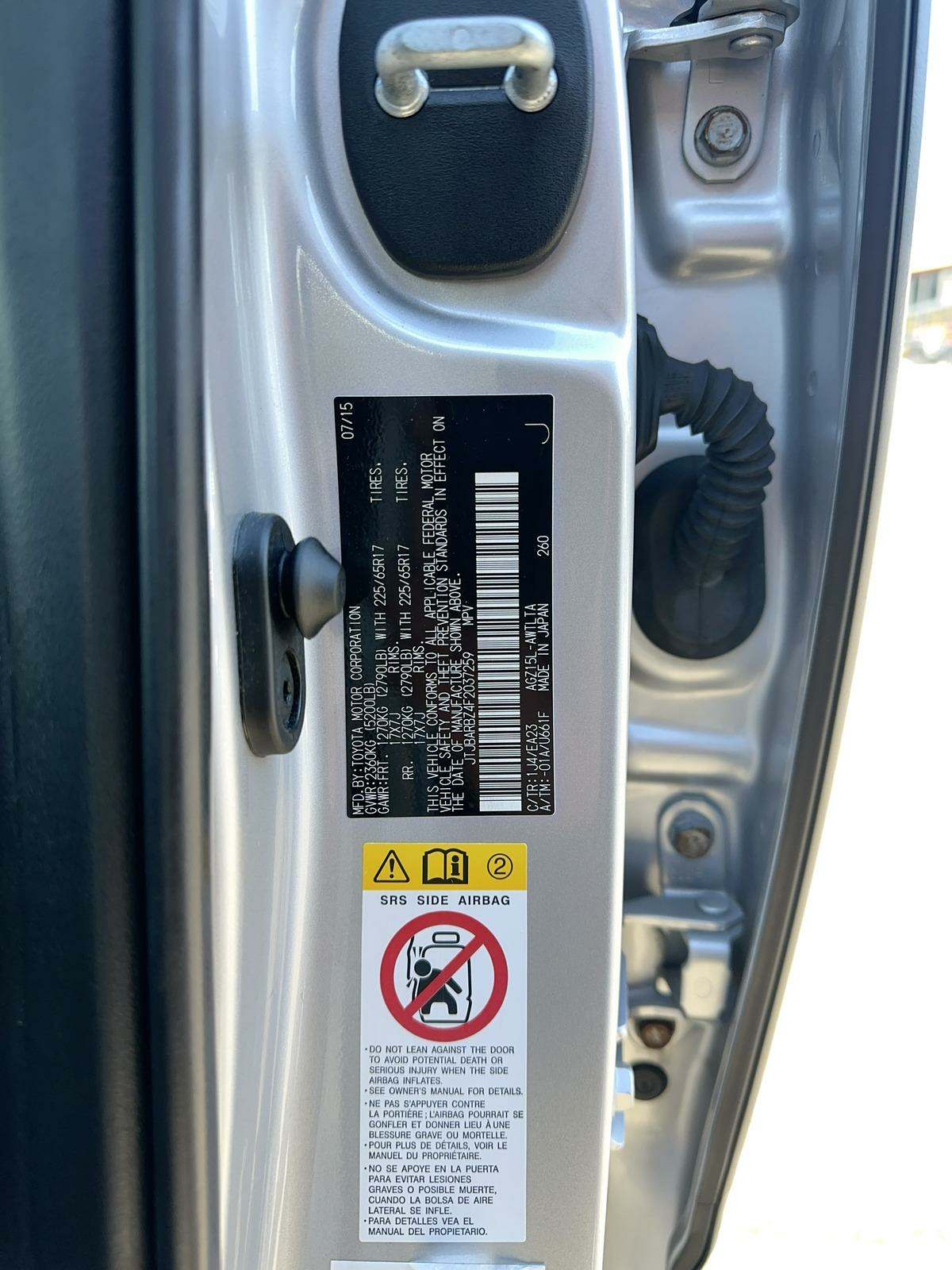 2015 Lexus NX 4D SUV AWD