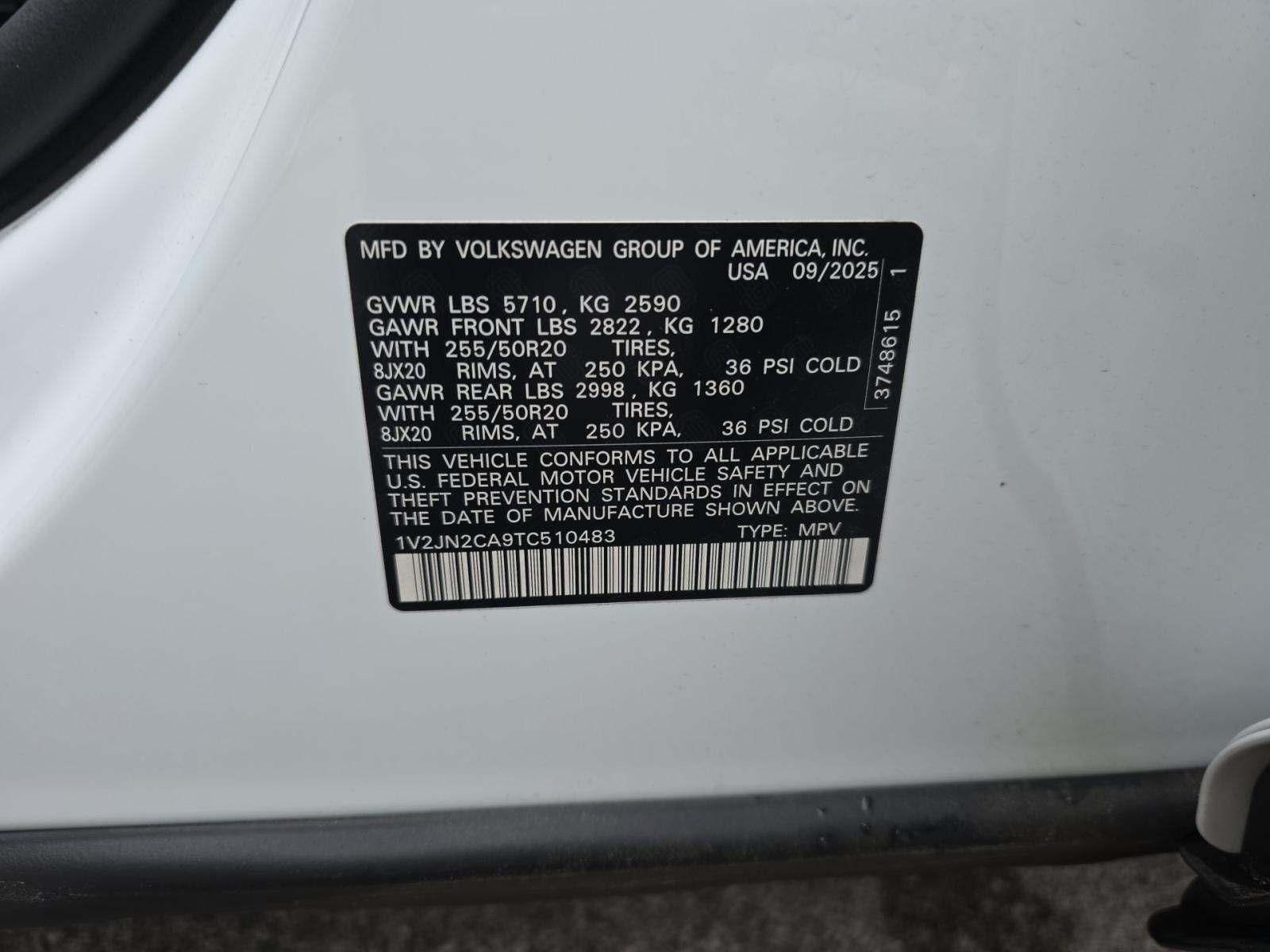 2026 Volkswagen Atlas 2.0T SE FWD