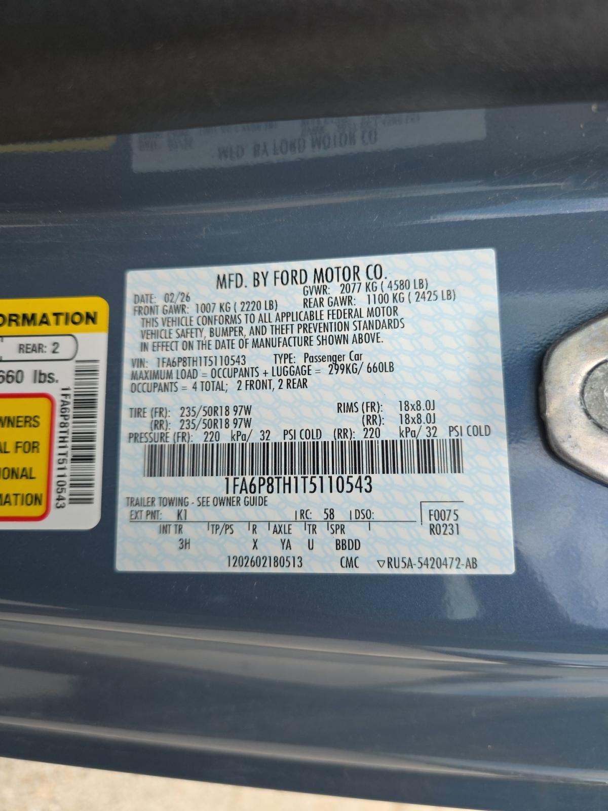 2026 Ford Mustang EcoBoost Premium RWD