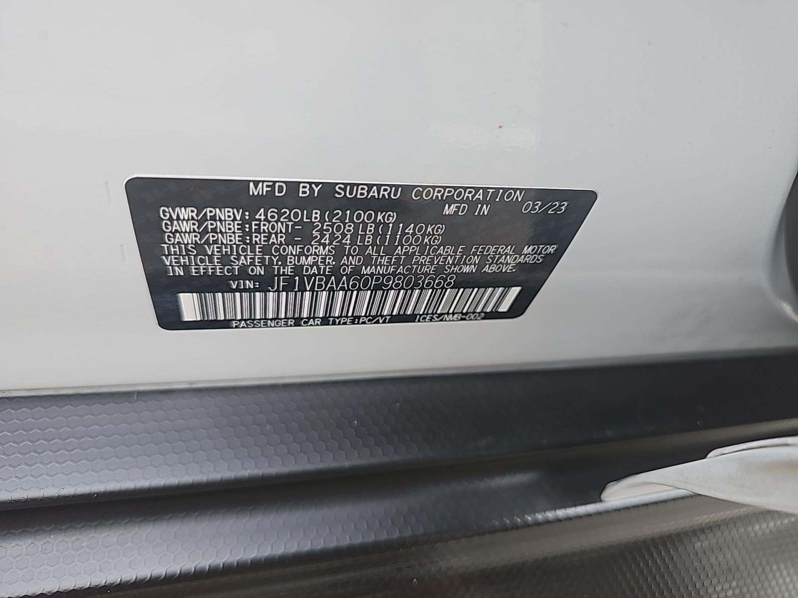 2023 Subaru WRX Base AWD