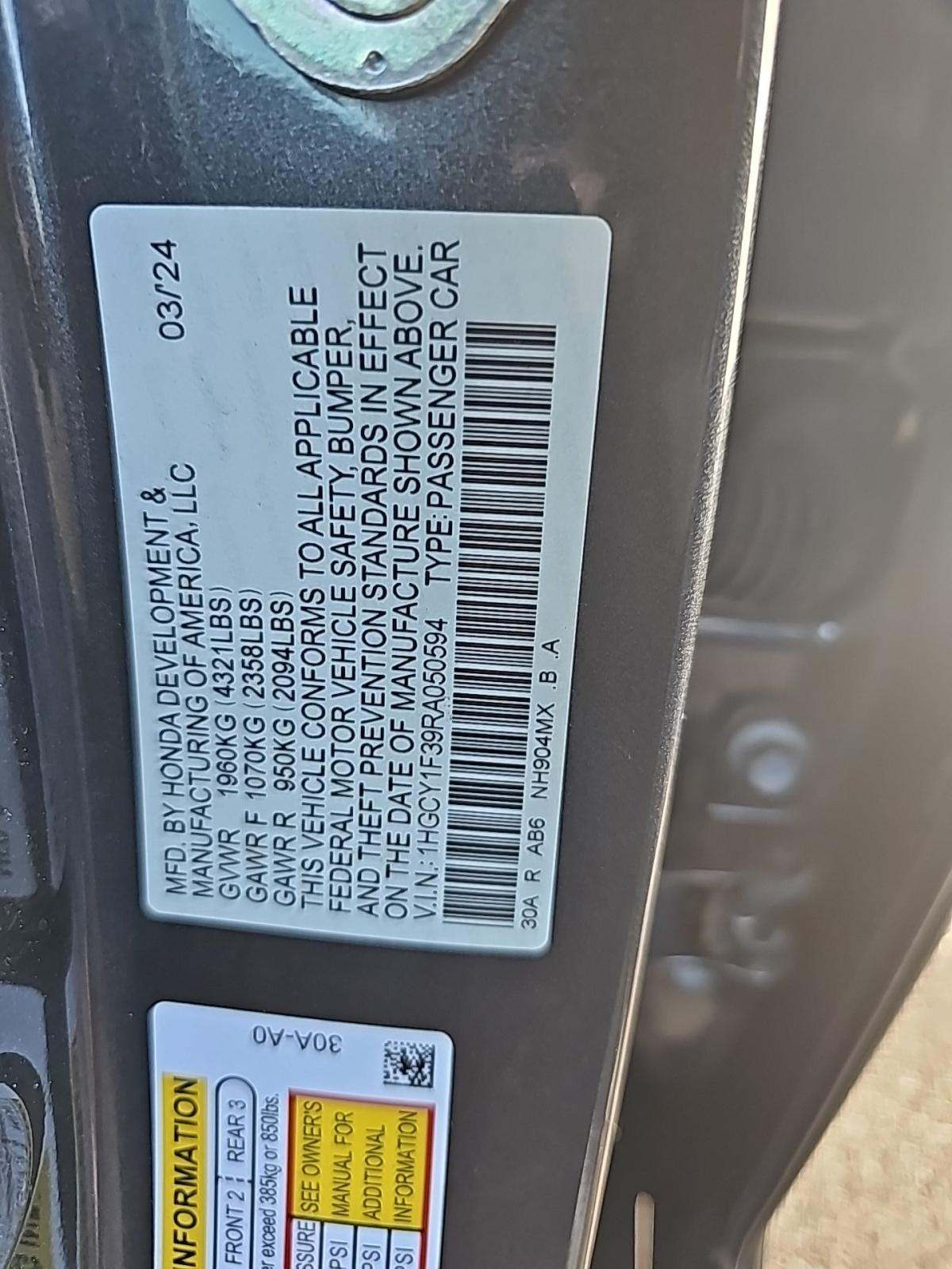 2024 Honda Accord EX FWD