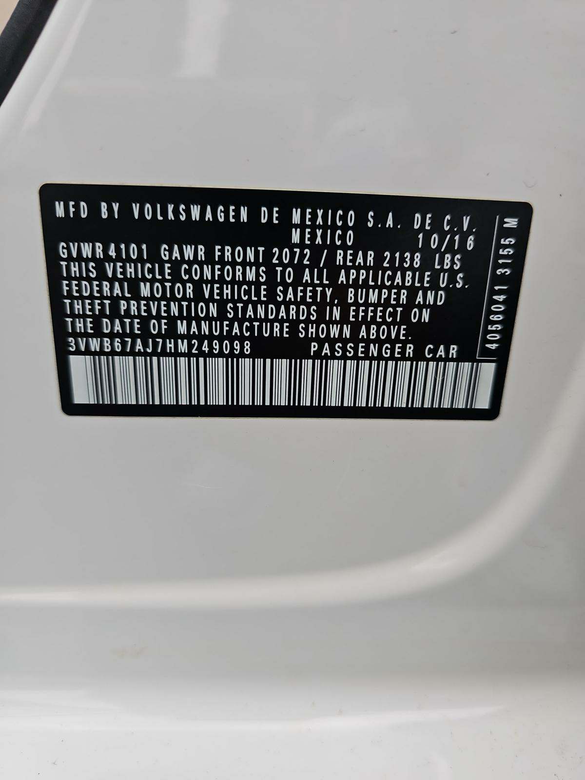 2017 Volkswagen Jetta 1.4T SE FWD