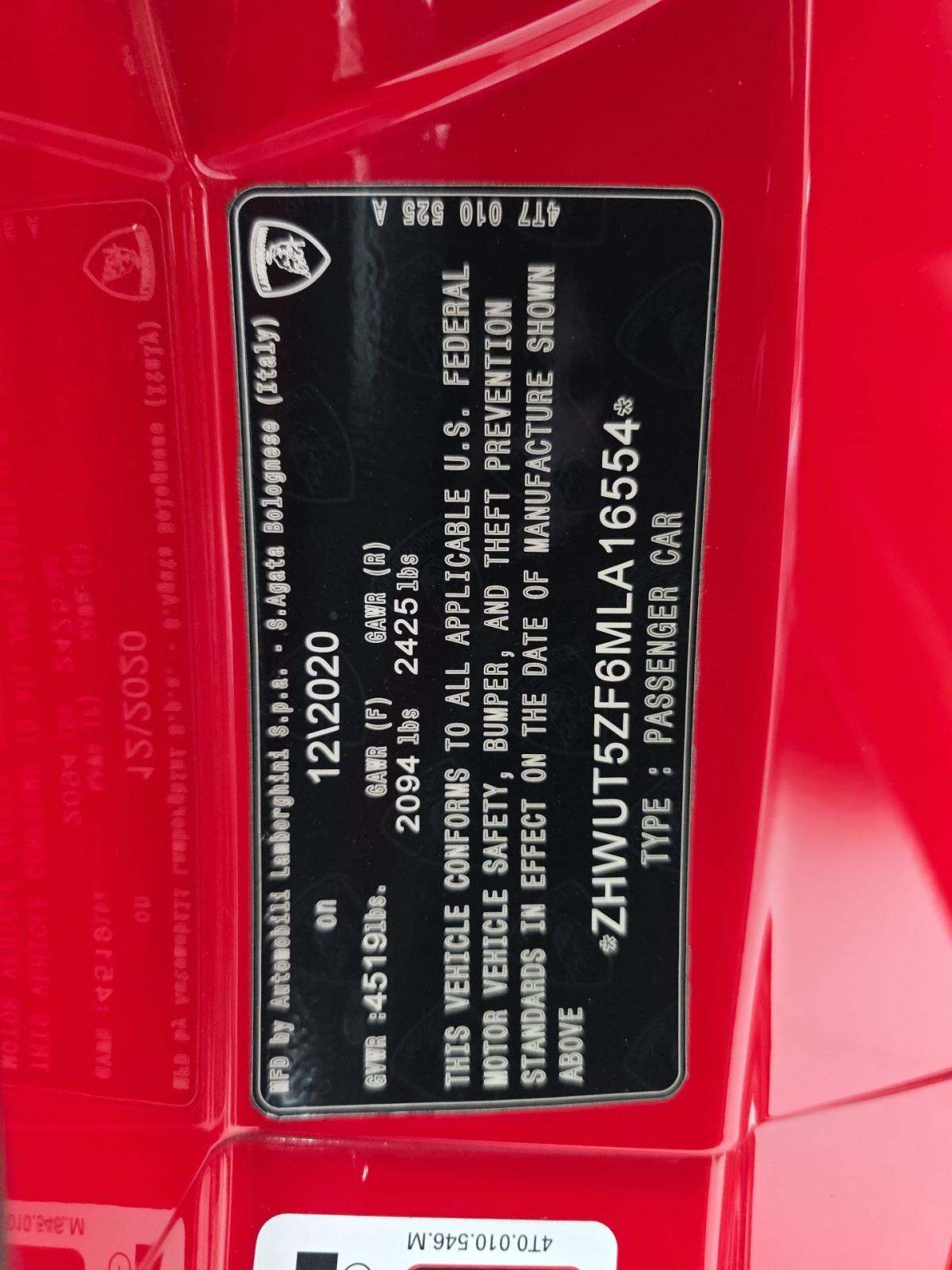 2021 Lamborghini Huracan EVO RWD