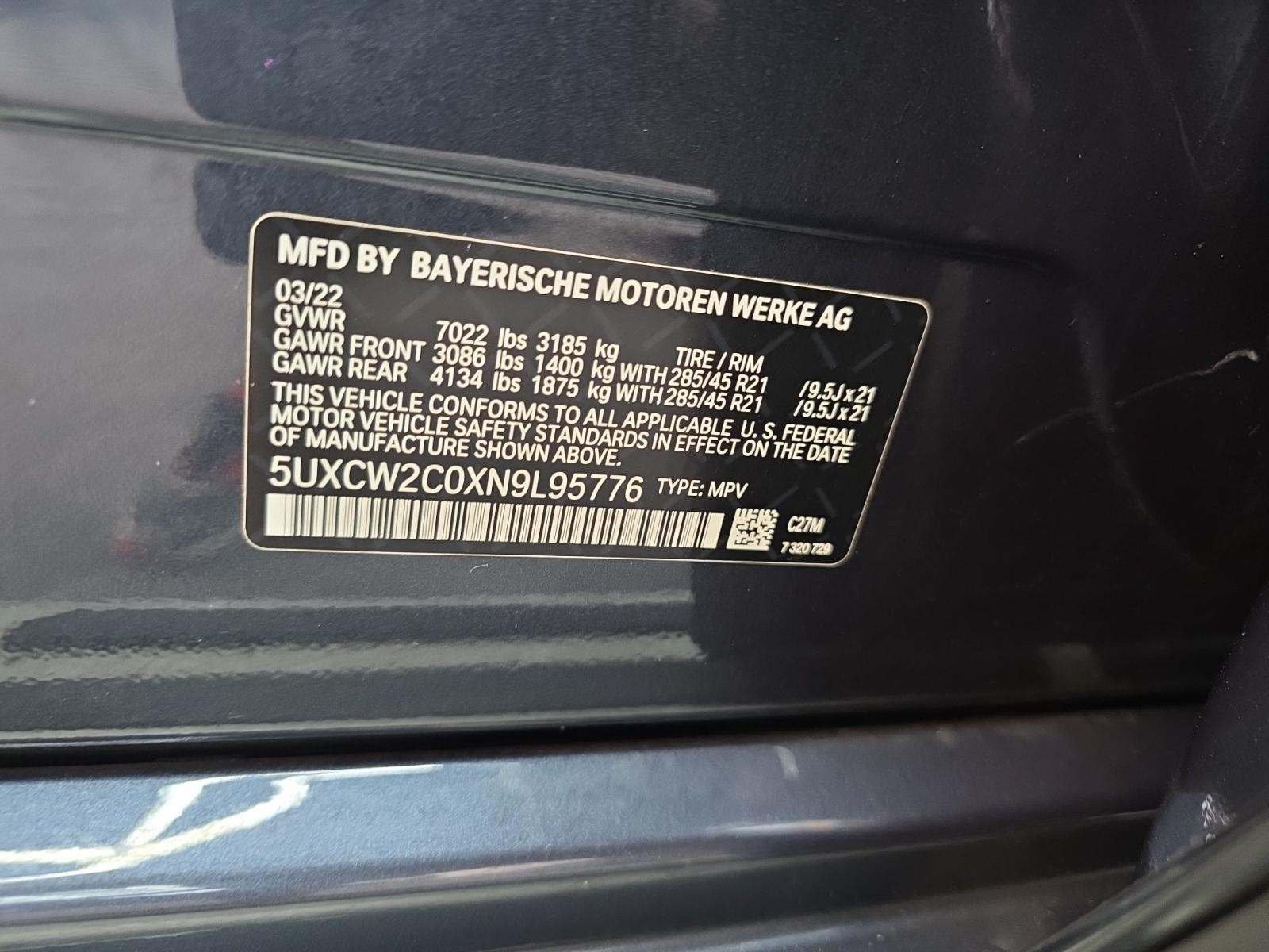 2022 BMW X7 xDrive40i AWD