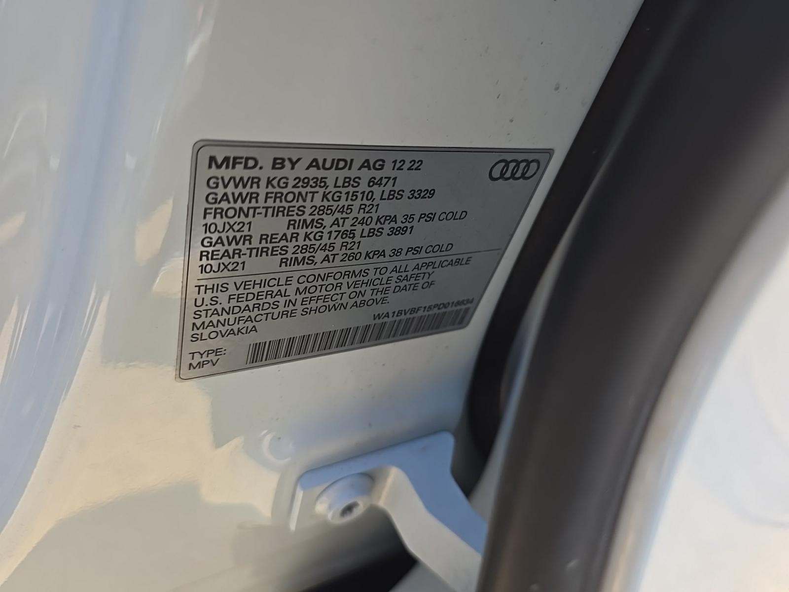 2023 Audi Q8 Premium Plus AWD