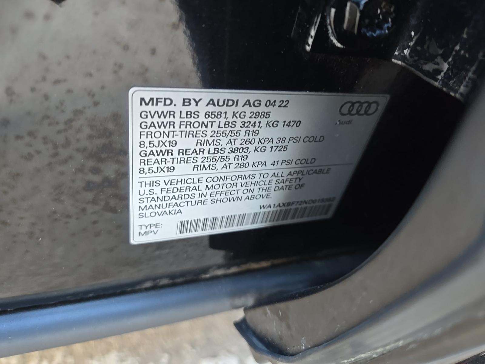 2022 Audi Q7 Premium AWD