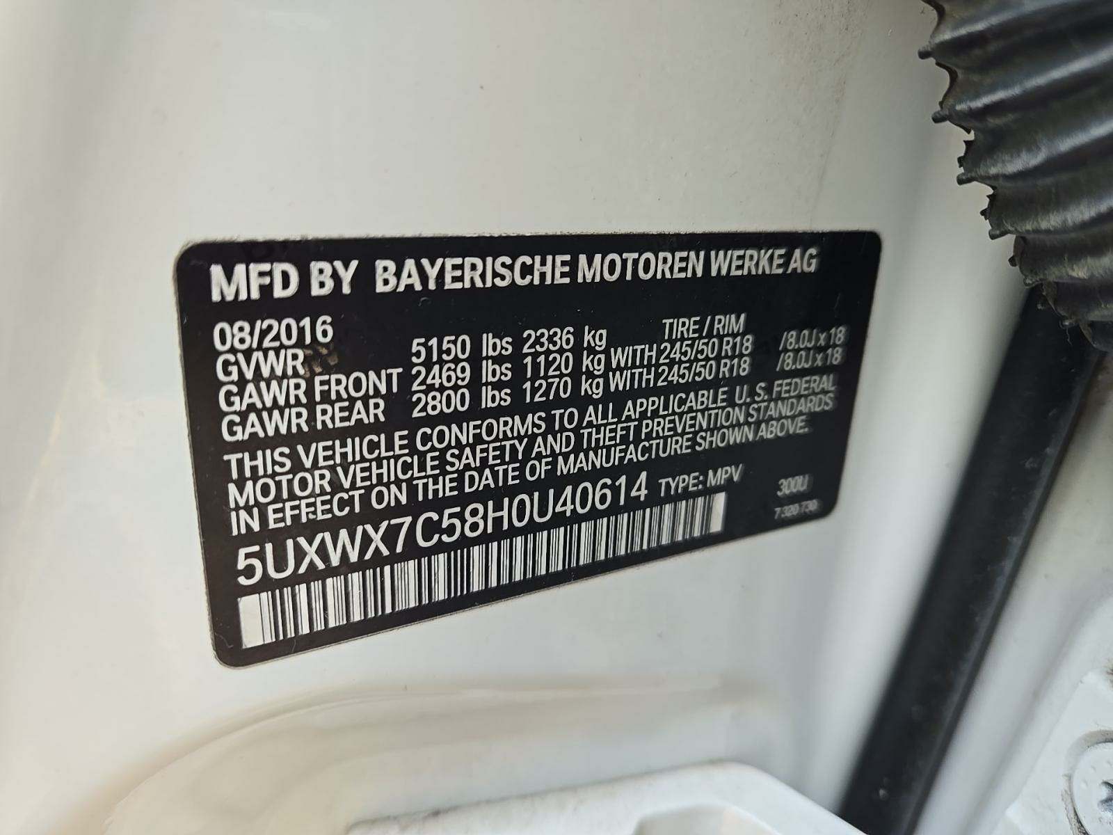 2017 BMW X3 xDrive35i AWD