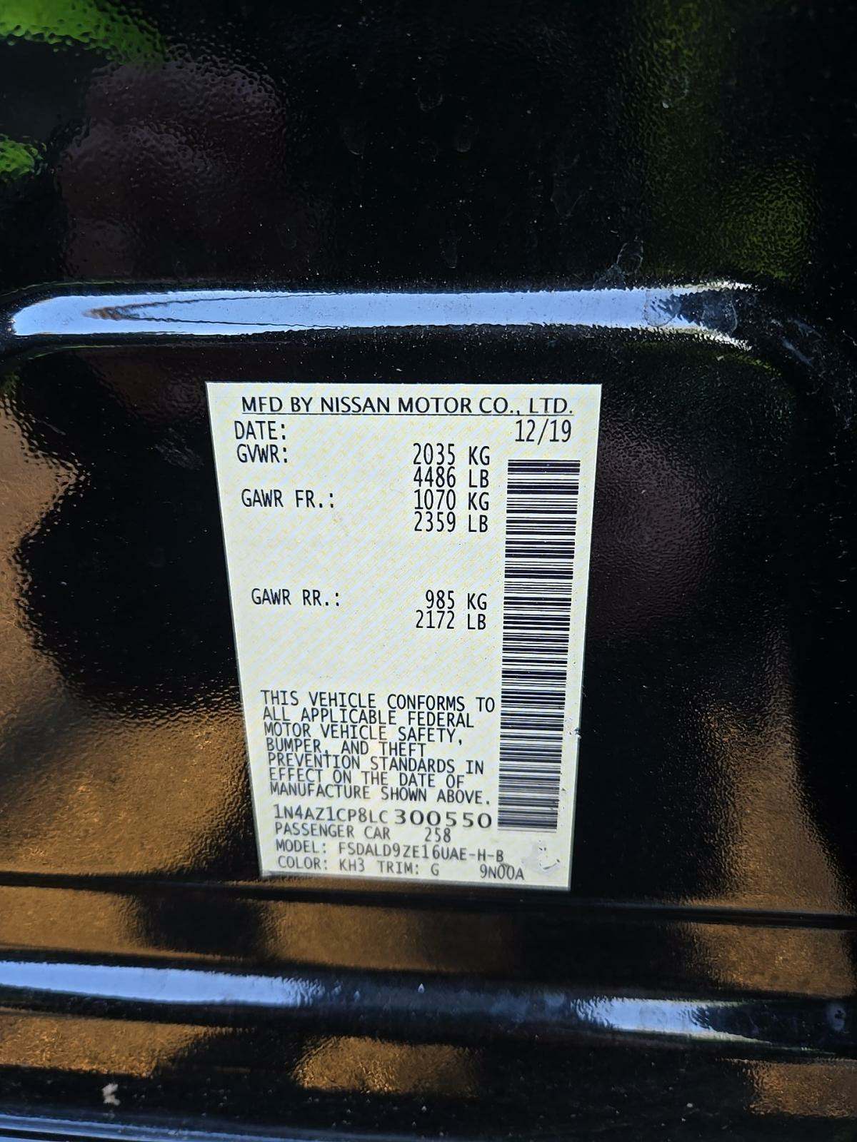 2020 Nissan LEAF SV FWD