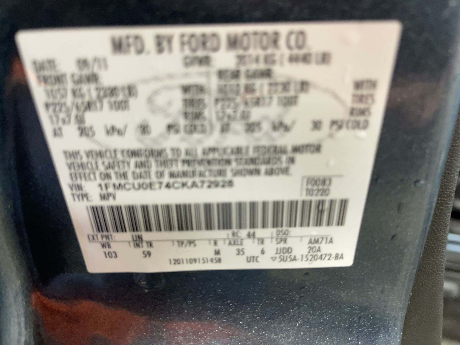 2012 Ford Escape Limited FWD