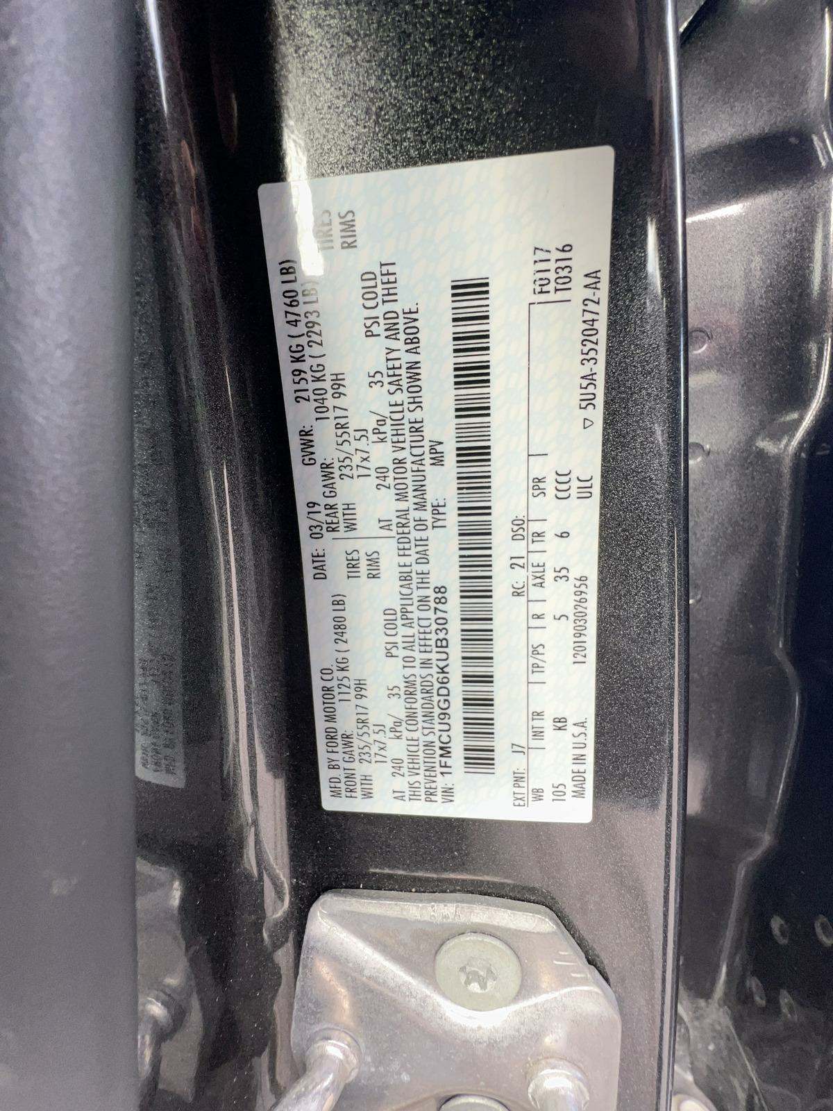 2019 Ford Escape SE AWD