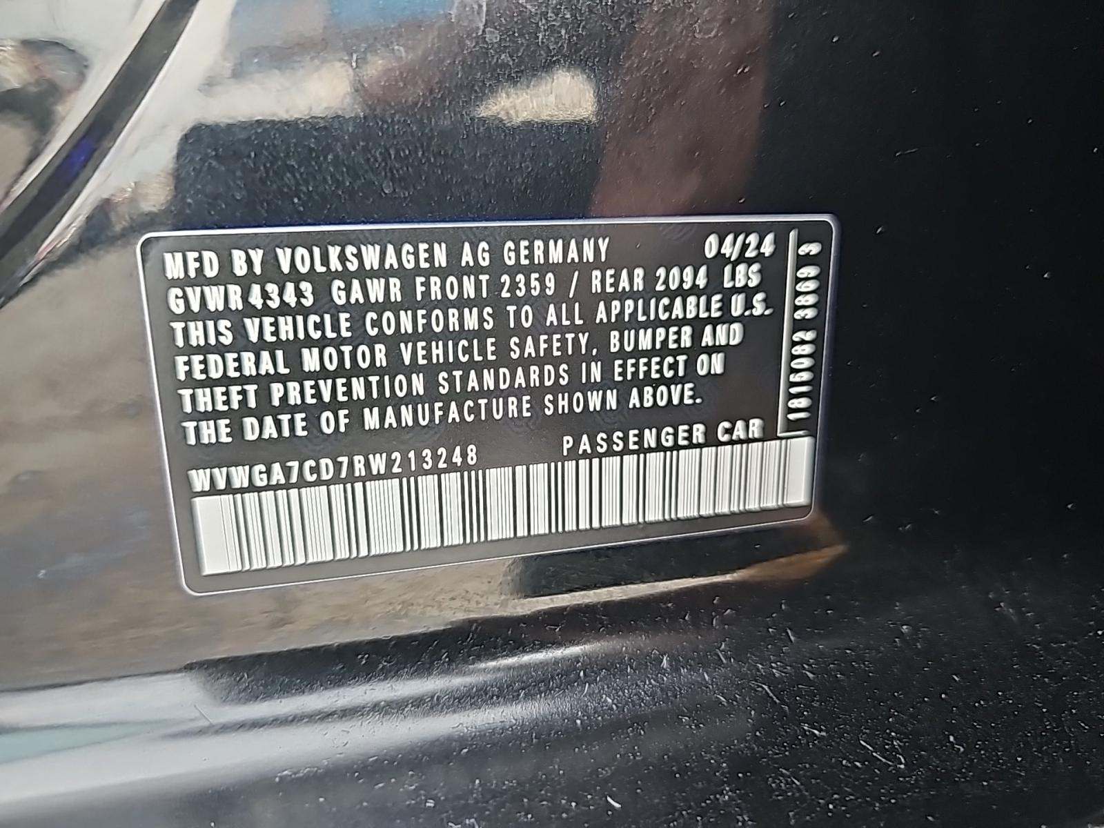 2024 Volkswagen Golf GTI 2.0T S FWD