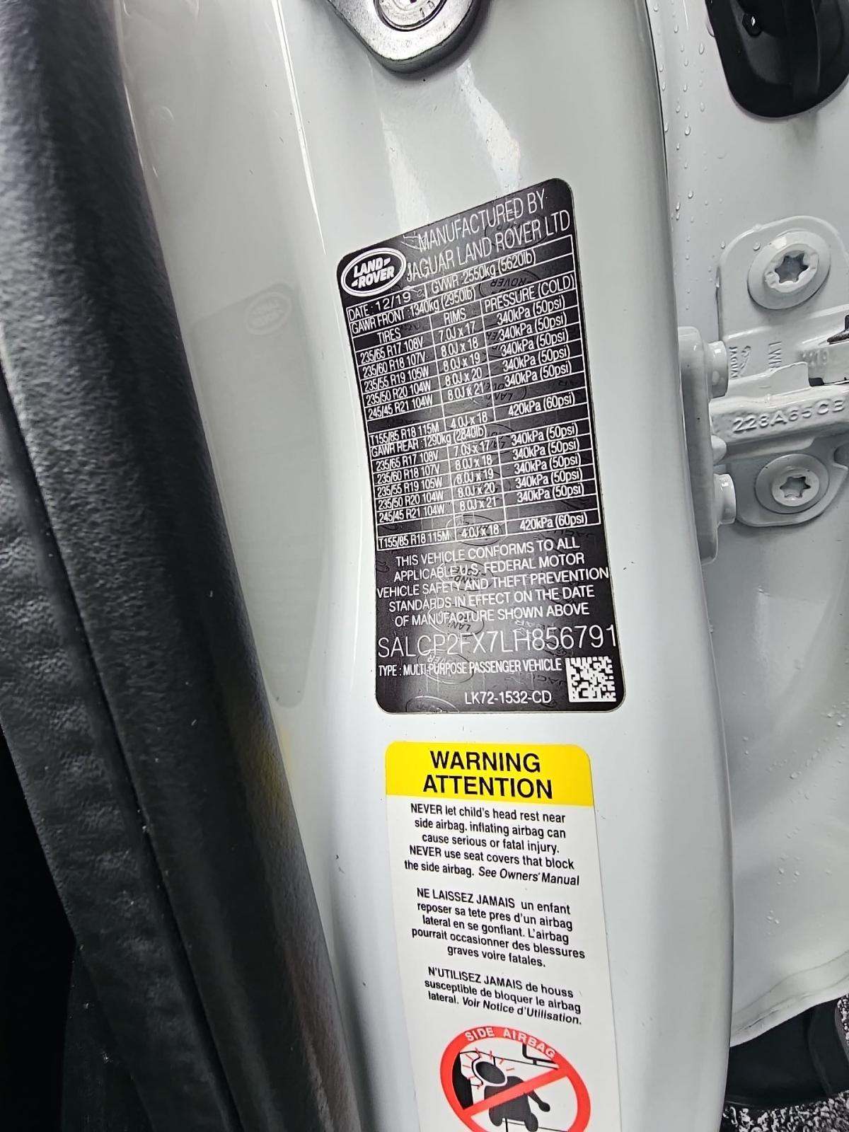 2020 Land Rover Discovery Sport SE AWD