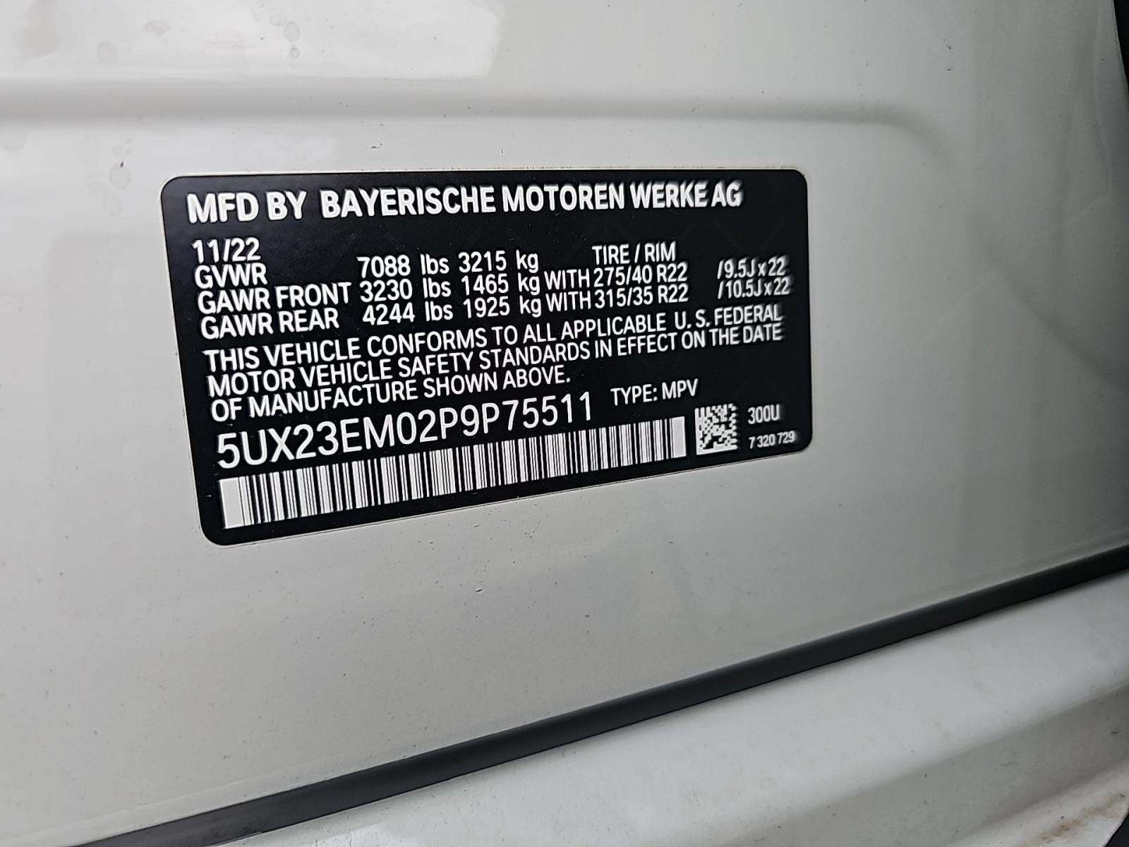 2023 BMW X7 xDrive40i AWD