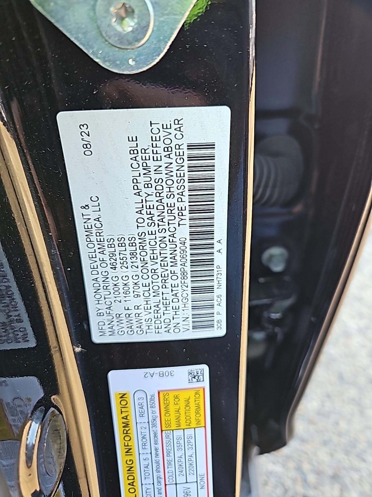 2023 Honda Accord Hybrid Touring FWD