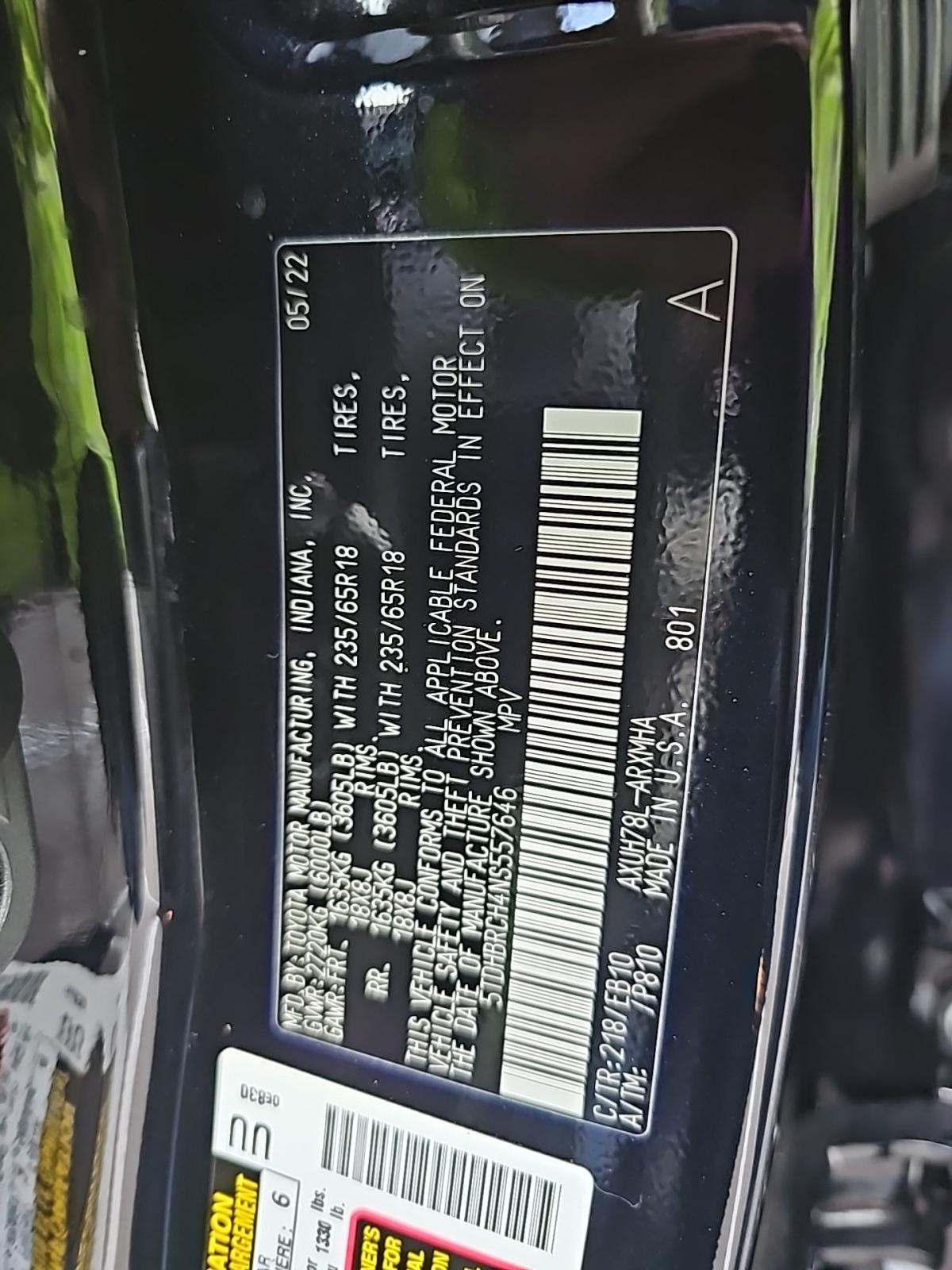 2022 Toyota Highlander Hybrid XLE AWD