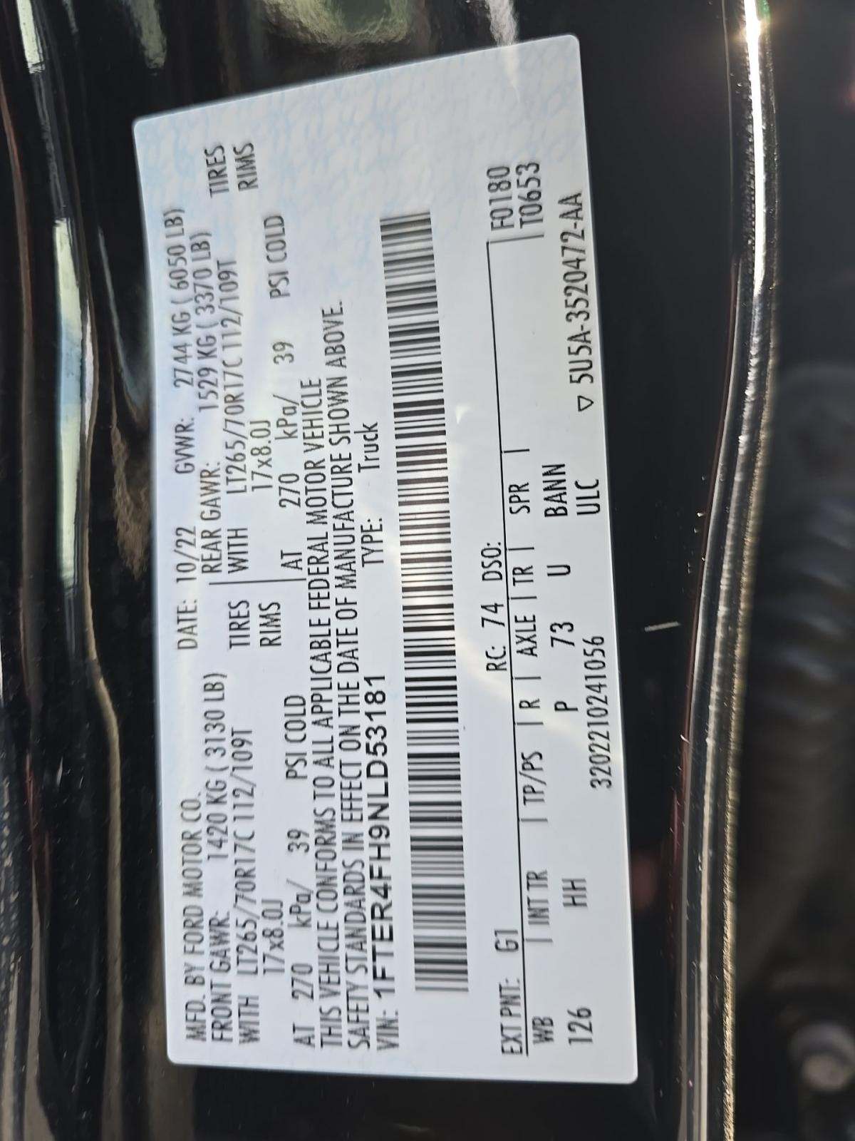 2022 Ford Ranger Lariat AWD