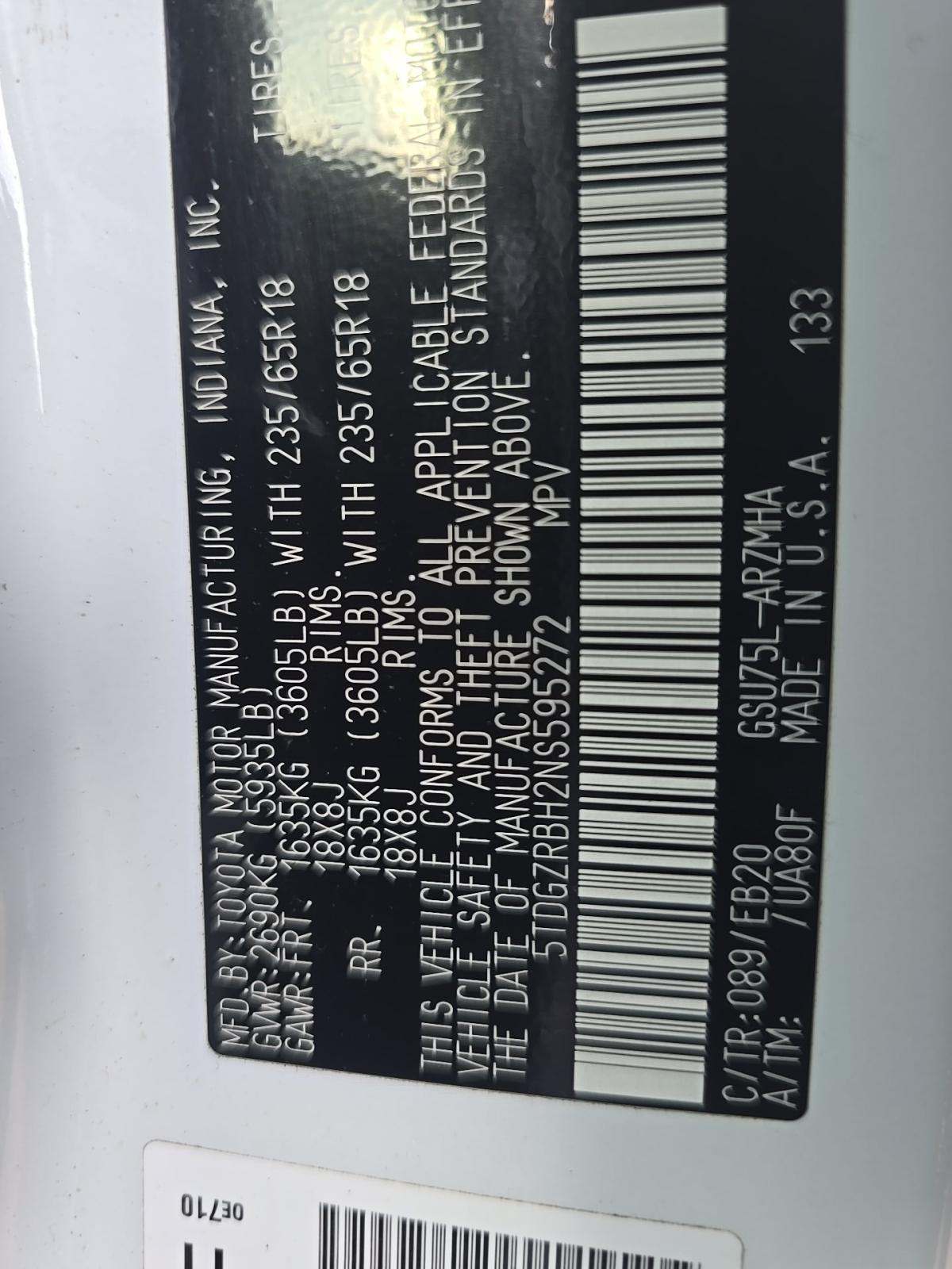 2022 Toyota Highlander XLE AWD