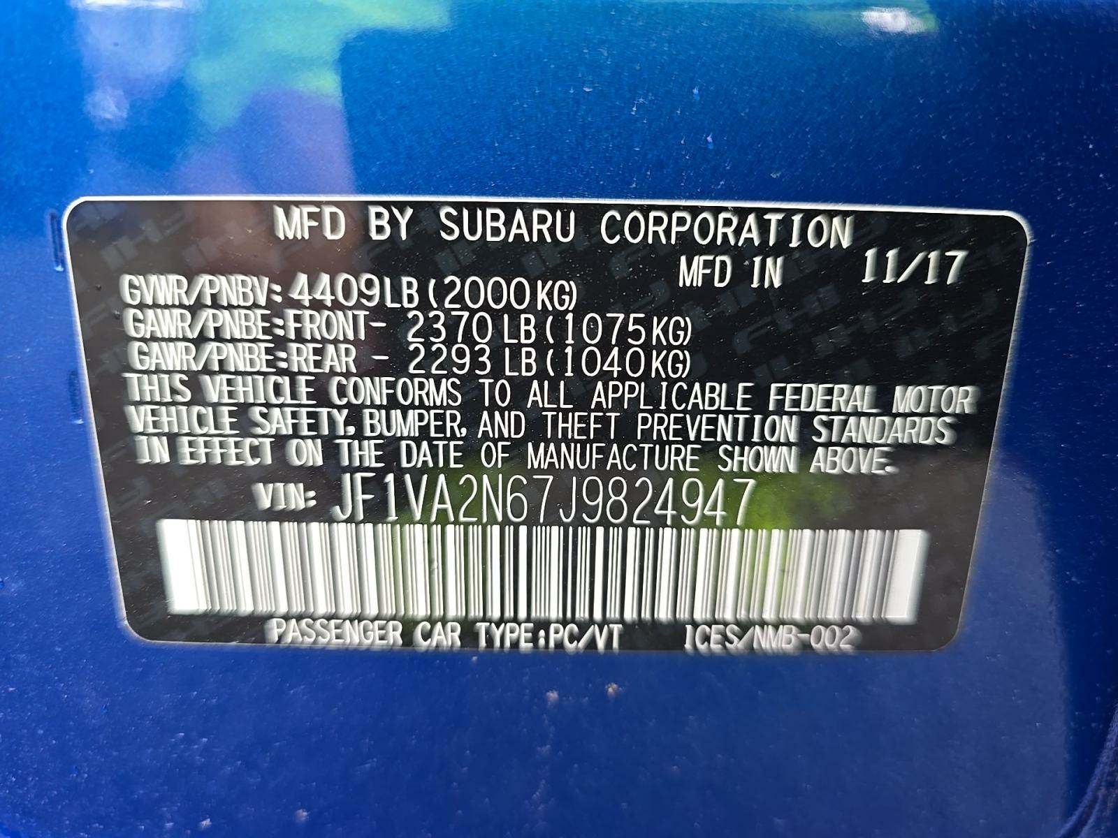 2018 Subaru WRX STi AWD